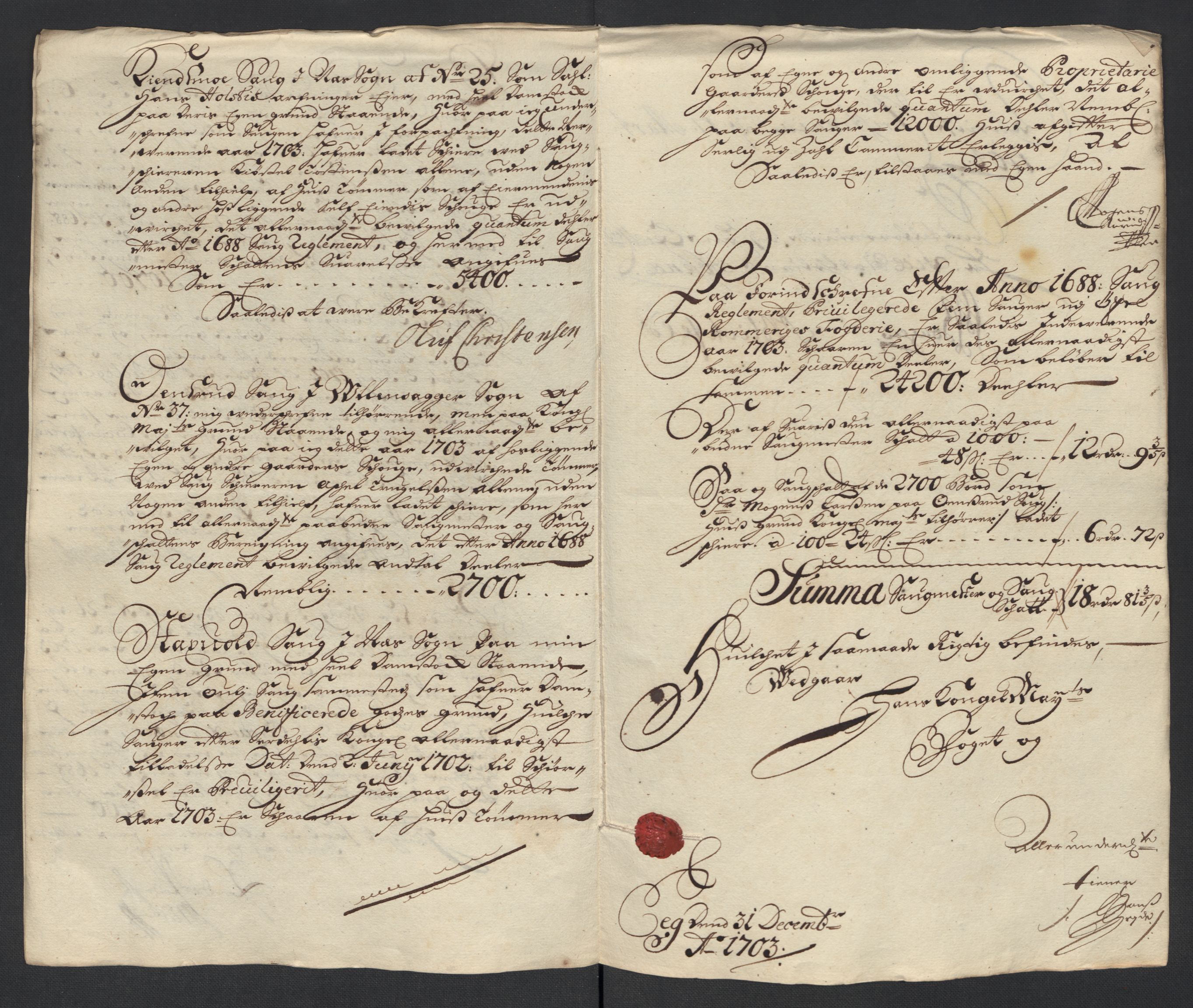 Rentekammeret inntil 1814, Reviderte regnskaper, Fogderegnskap, AV/RA-EA-4092/R12/L0716: Fogderegnskap Øvre Romerike, 1703, p. 249