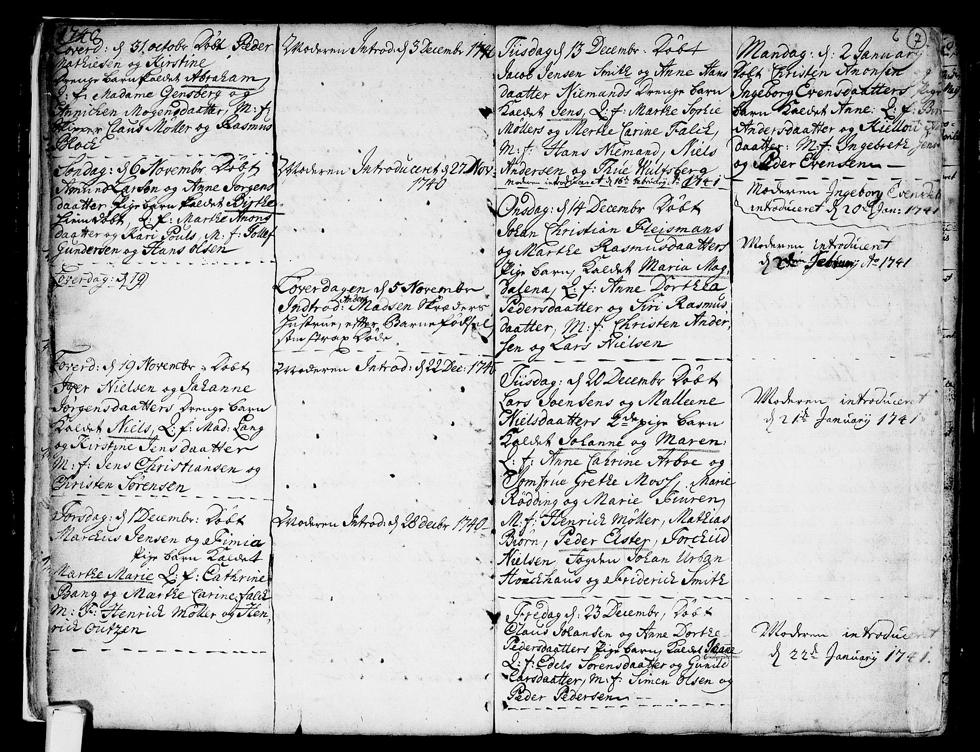 Strømsø kirkebøker, AV/SAKO-A-246/F/Fa/L0007: Parish register (official) no. I 7, 1739-1751, p. 7