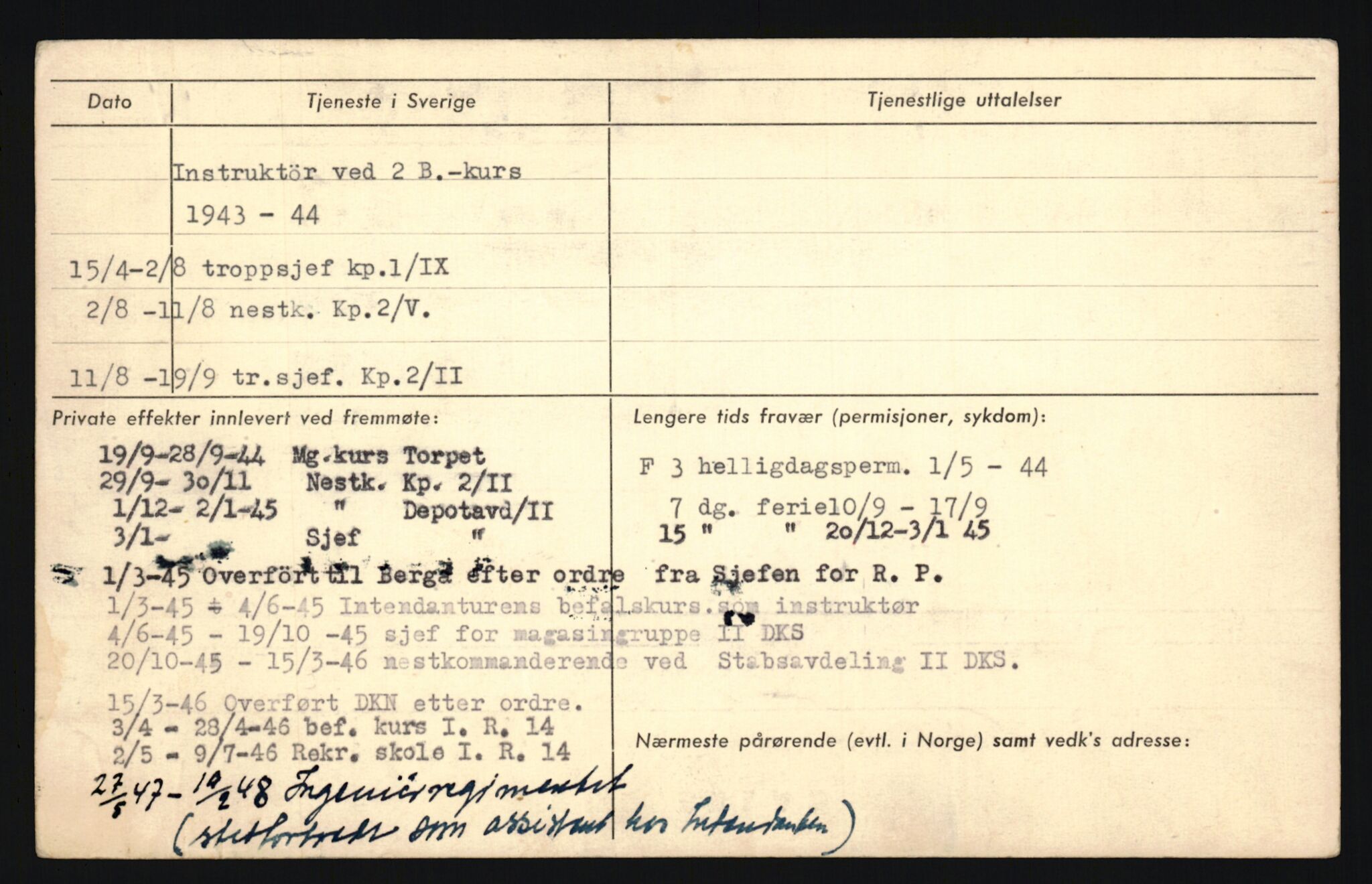 Forsvaret, Sør-Hålogaland landforsvar, AV/RA-RAFA-2552/P/Pa/L0302: Personellmapper for slettet personell, yrkesbefal og vernepliktig befal, født 1913-1916, 1932-1976, p. 37