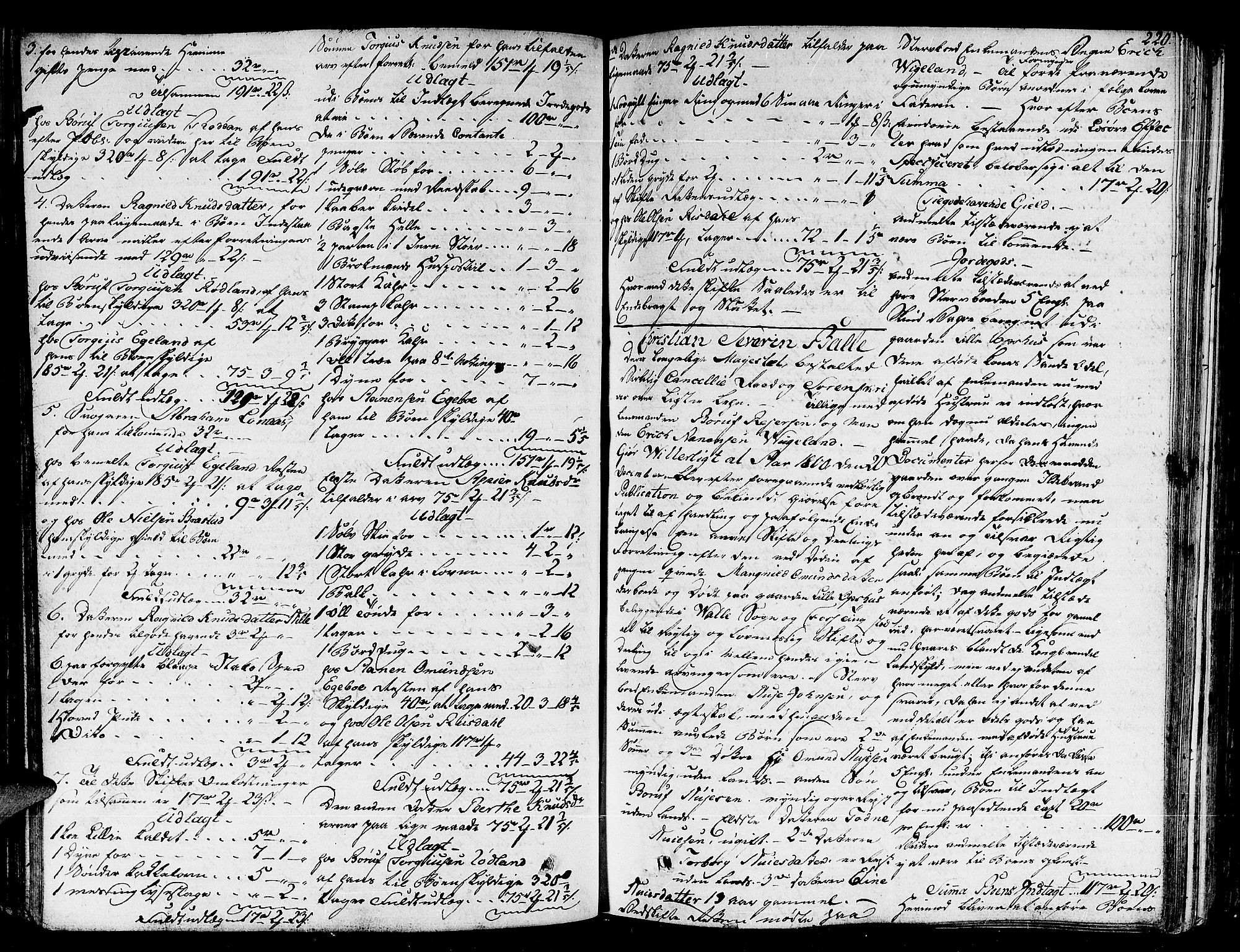 Lister sorenskriveri, AV/SAK-1221-0003/H/Hc/L0048: Skifteprotokoll nr 37a med register, 1799-1805, p. 219b-220a