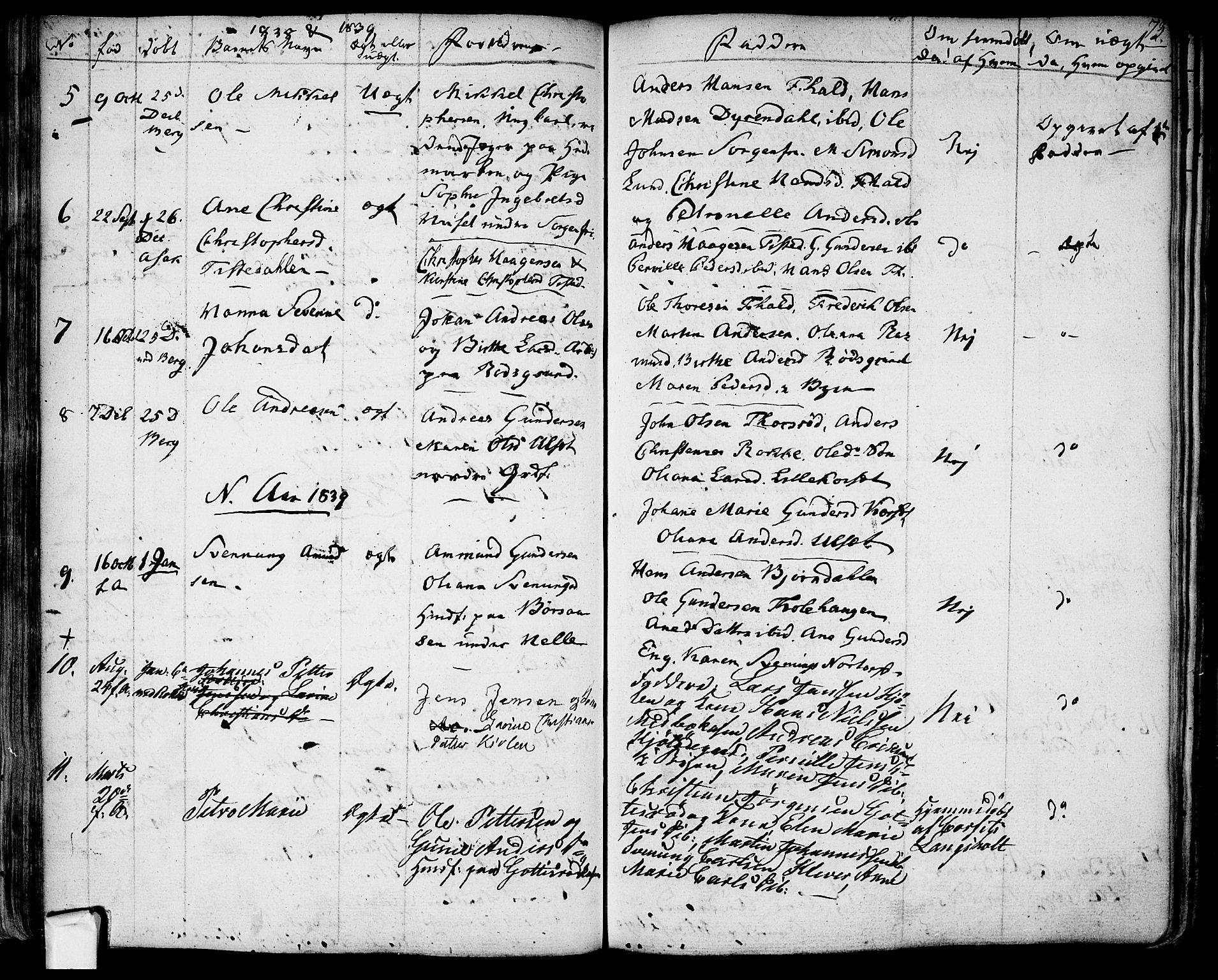 Berg prestekontor Kirkebøker, AV/SAO-A-10902/F/Fa/L0003: Parish register (official) no. I 3, 1832-1842, p. 73