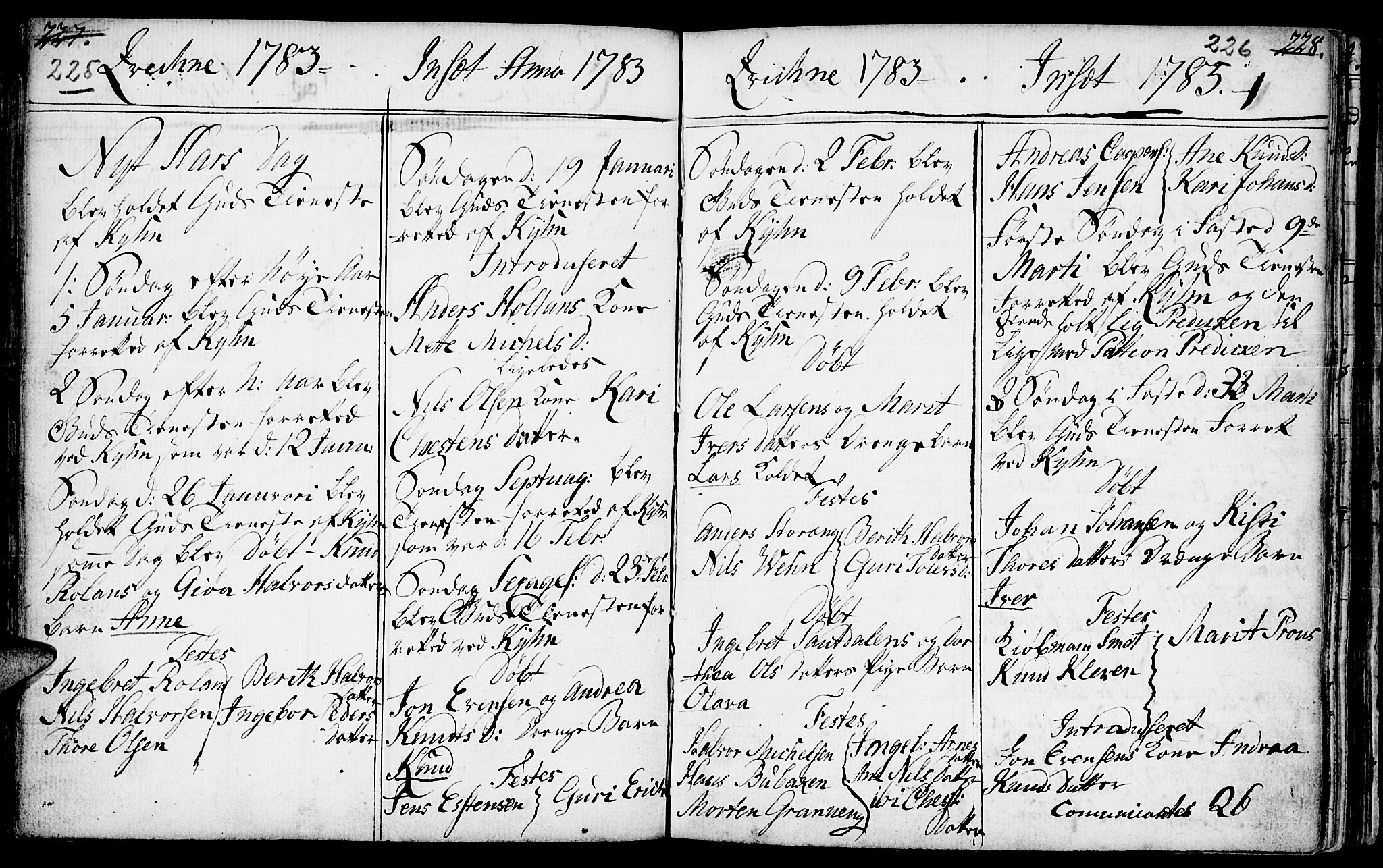 Kvikne prestekontor, SAH/PREST-064/H/Ha/Haa/L0002: Parish register (official) no. 2, 1764-1784, p. 225-226