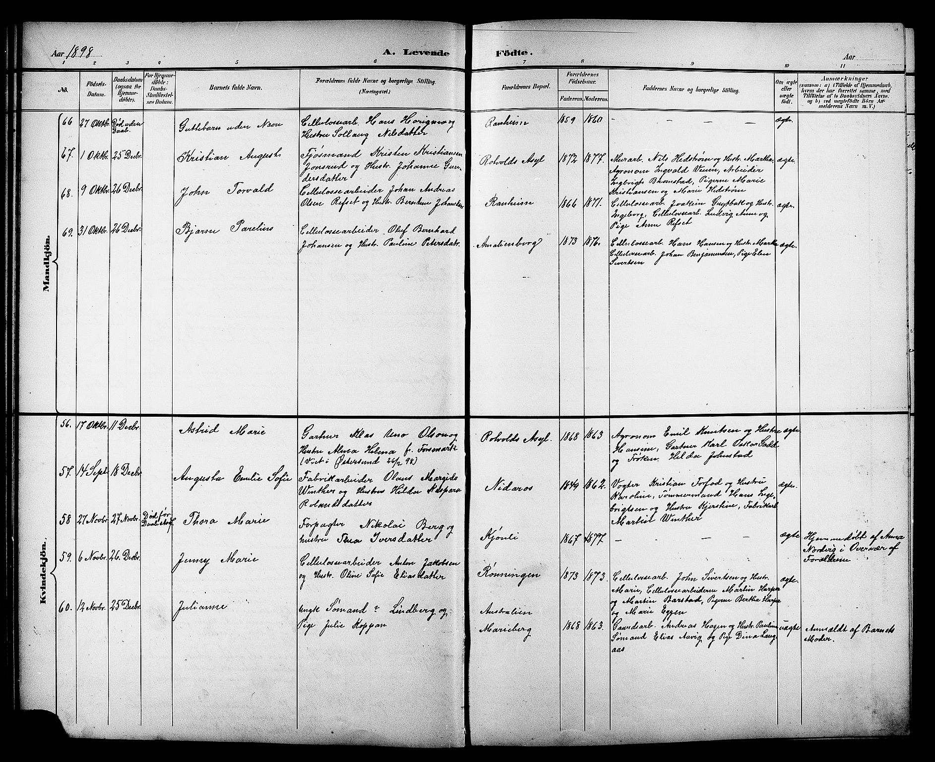 Ministerialprotokoller, klokkerbøker og fødselsregistre - Sør-Trøndelag, SAT/A-1456/606/L0313: Parish register (copy) no. 606C09, 1895-1910