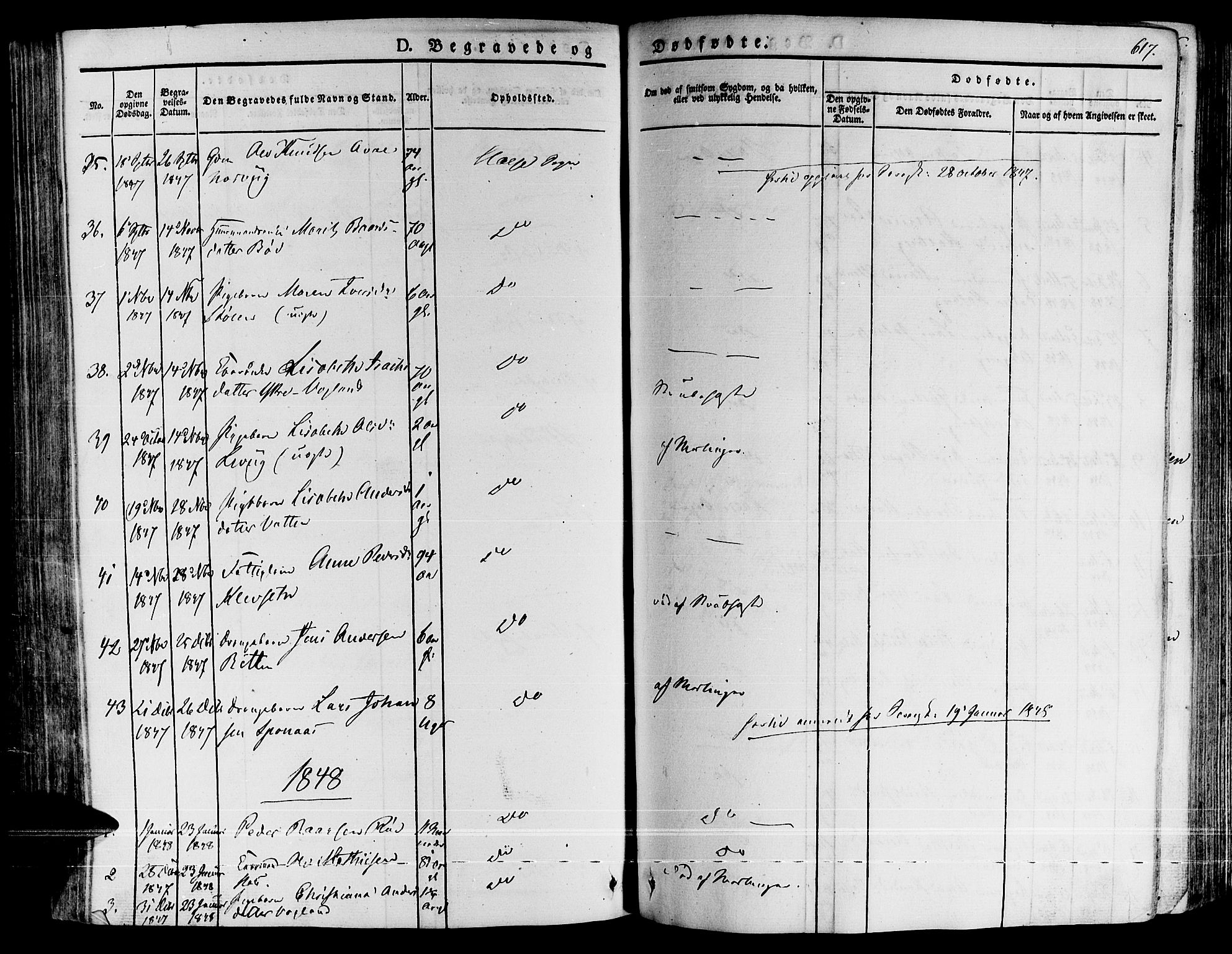Ministerialprotokoller, klokkerbøker og fødselsregistre - Møre og Romsdal, SAT/A-1454/592/L1025: Parish register (official) no. 592A03 /2, 1831-1849, p. 617