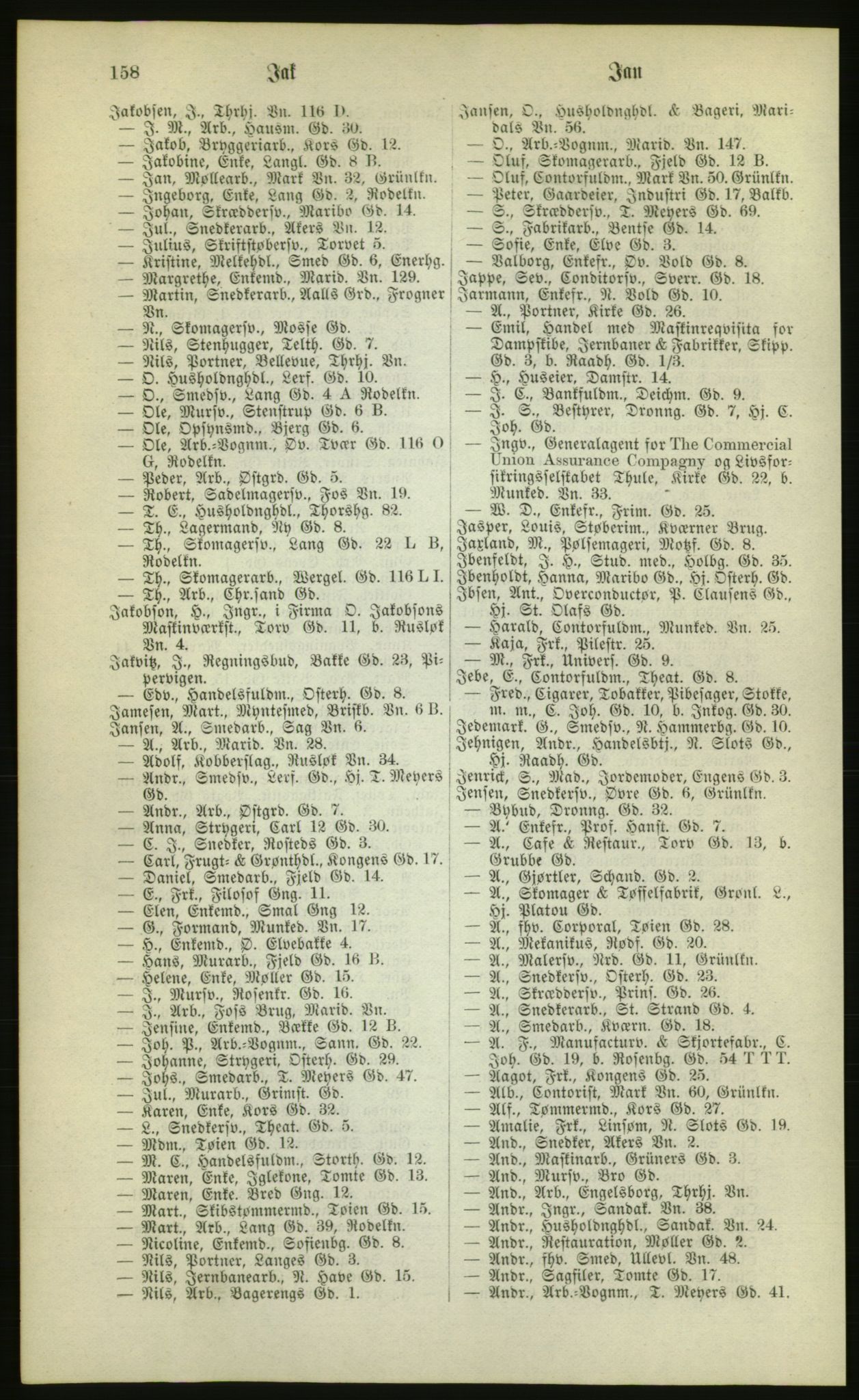 Kristiania/Oslo adressebok, PUBL/-, 1880, p. 158