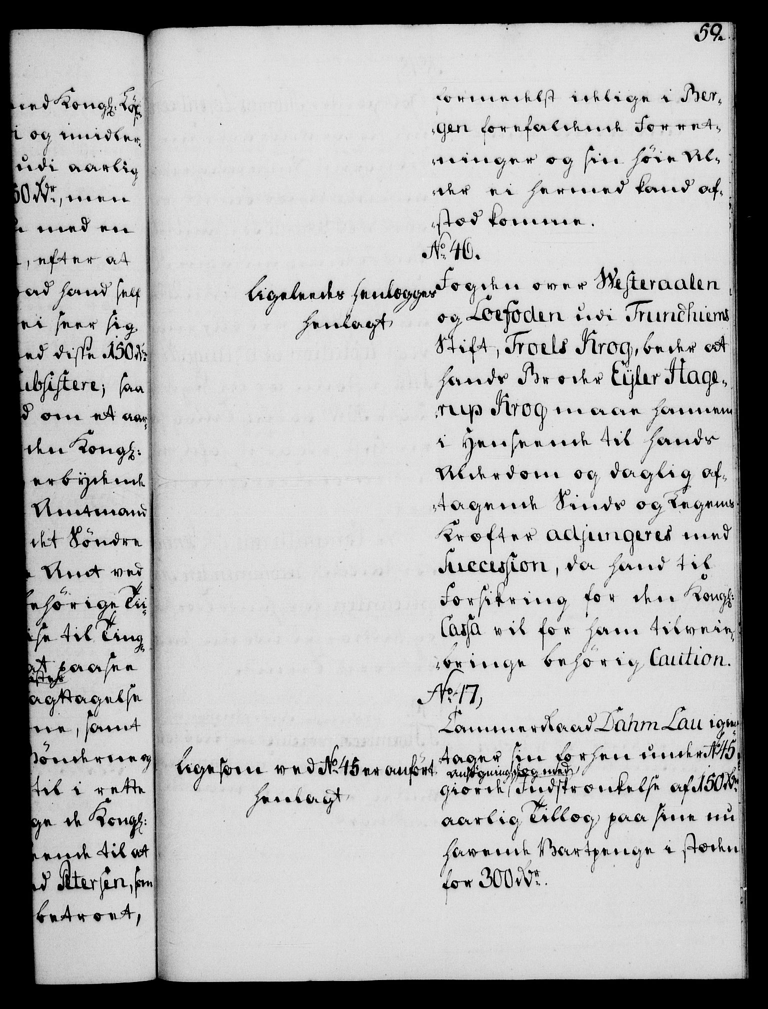 Rentekammeret, Kammerkanselliet, RA/EA-3111/G/Gh/Gha/L0035: Norsk ekstraktmemorialprotokoll (merket RK 53.80), 1759-1771, p. 59