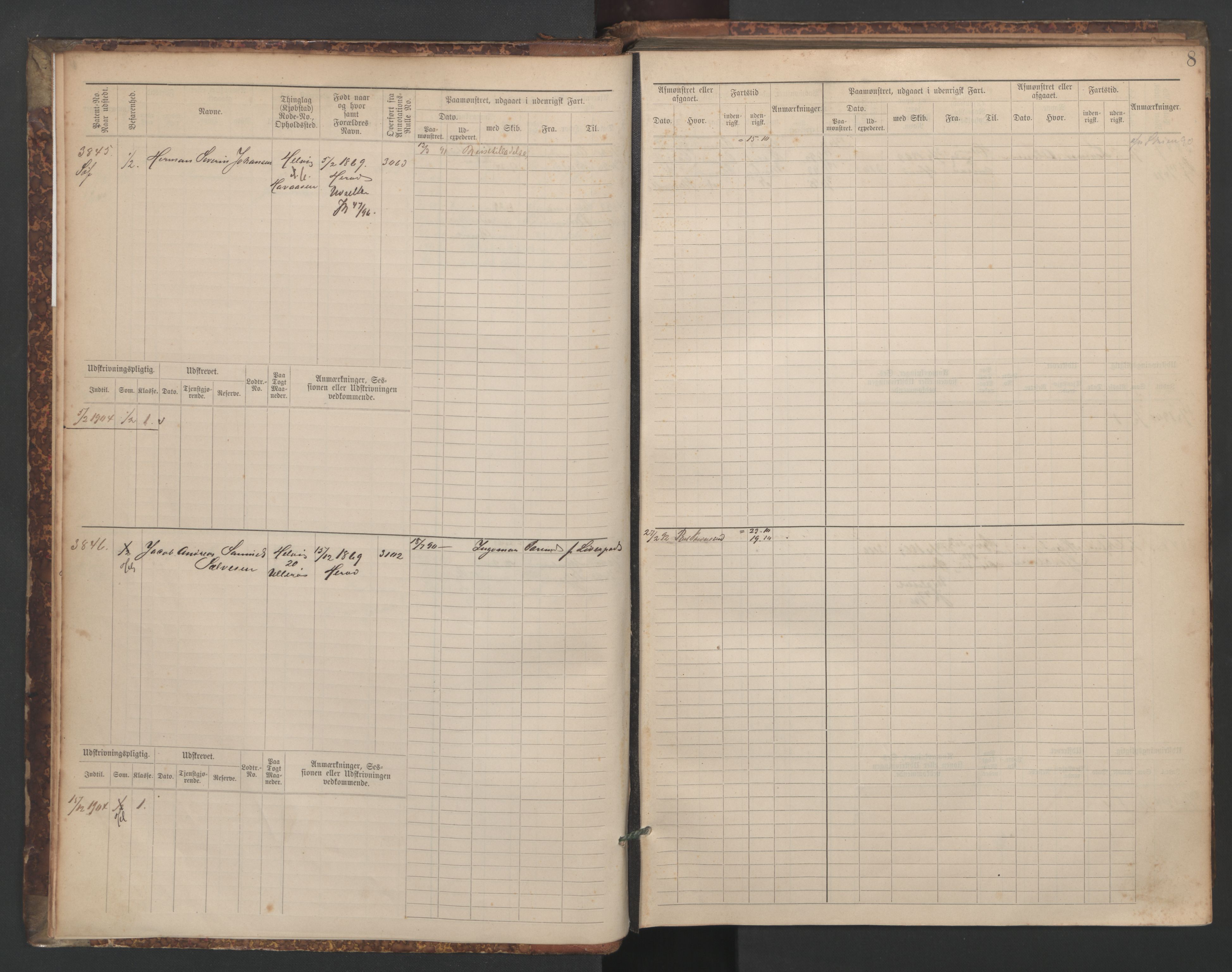 Farsund mønstringskrets, AV/SAK-2031-0017/F/Fb/L0020: Hovedrulle nr 3833-4506, Z-12, 1890-1930, p. 9