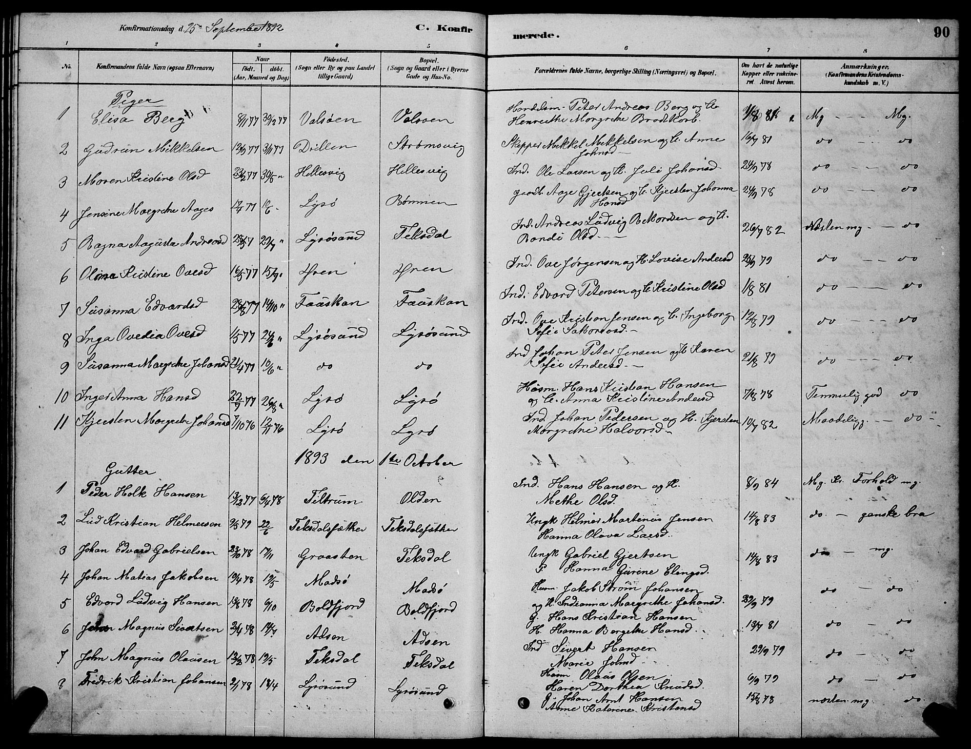 Ministerialprotokoller, klokkerbøker og fødselsregistre - Sør-Trøndelag, SAT/A-1456/654/L0665: Parish register (copy) no. 654C01, 1879-1901, p. 90