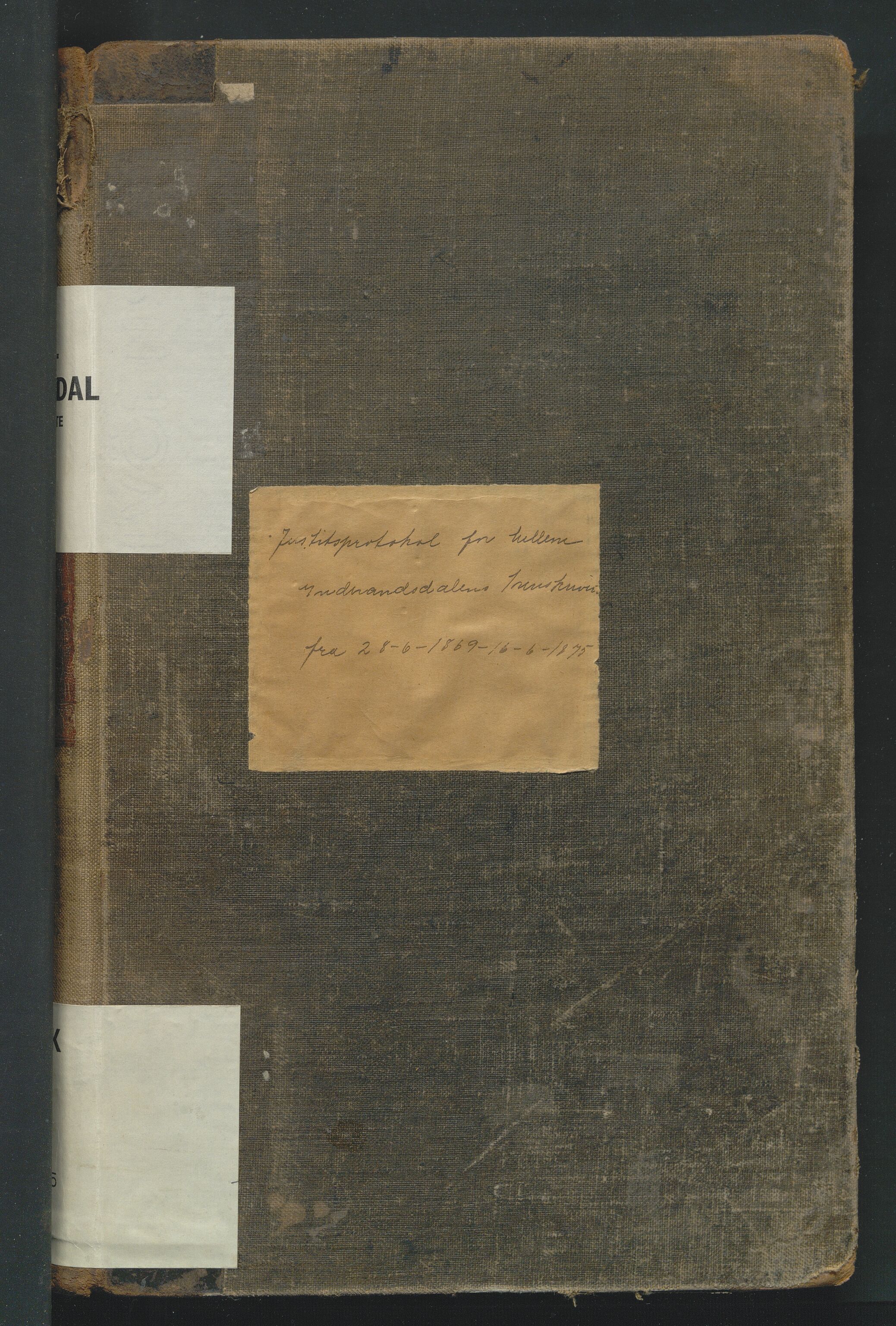Mellom-Gudbrandsdal sorenskriveri, SAH/TING-038/G/Gb/L0004: Tingbok, 1869-1875