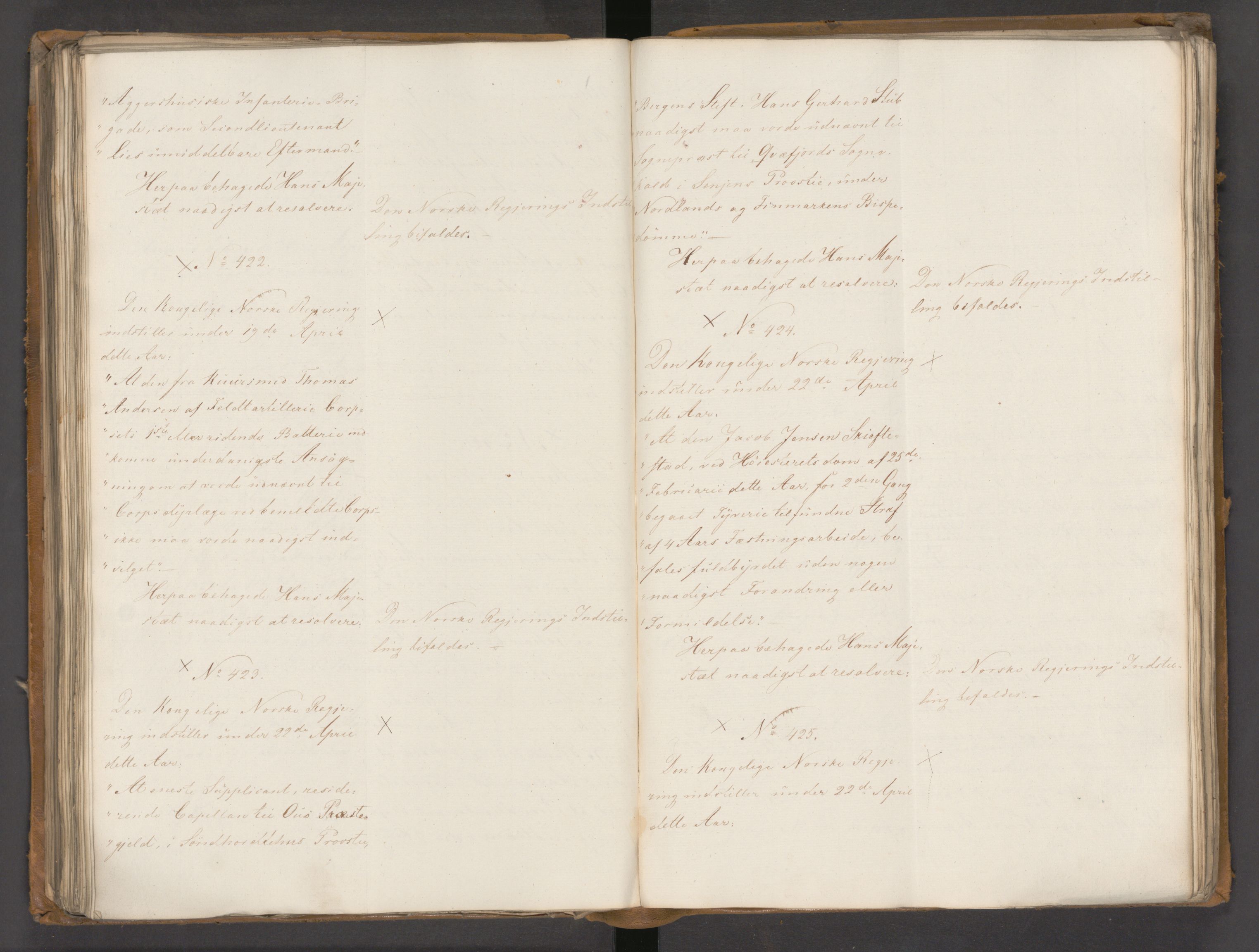 Statsrådssekretariatet, AV/RA-S-1001/A/Ab/L0020: Kgl. res. nr. 1-579, 1. halvår, 1825