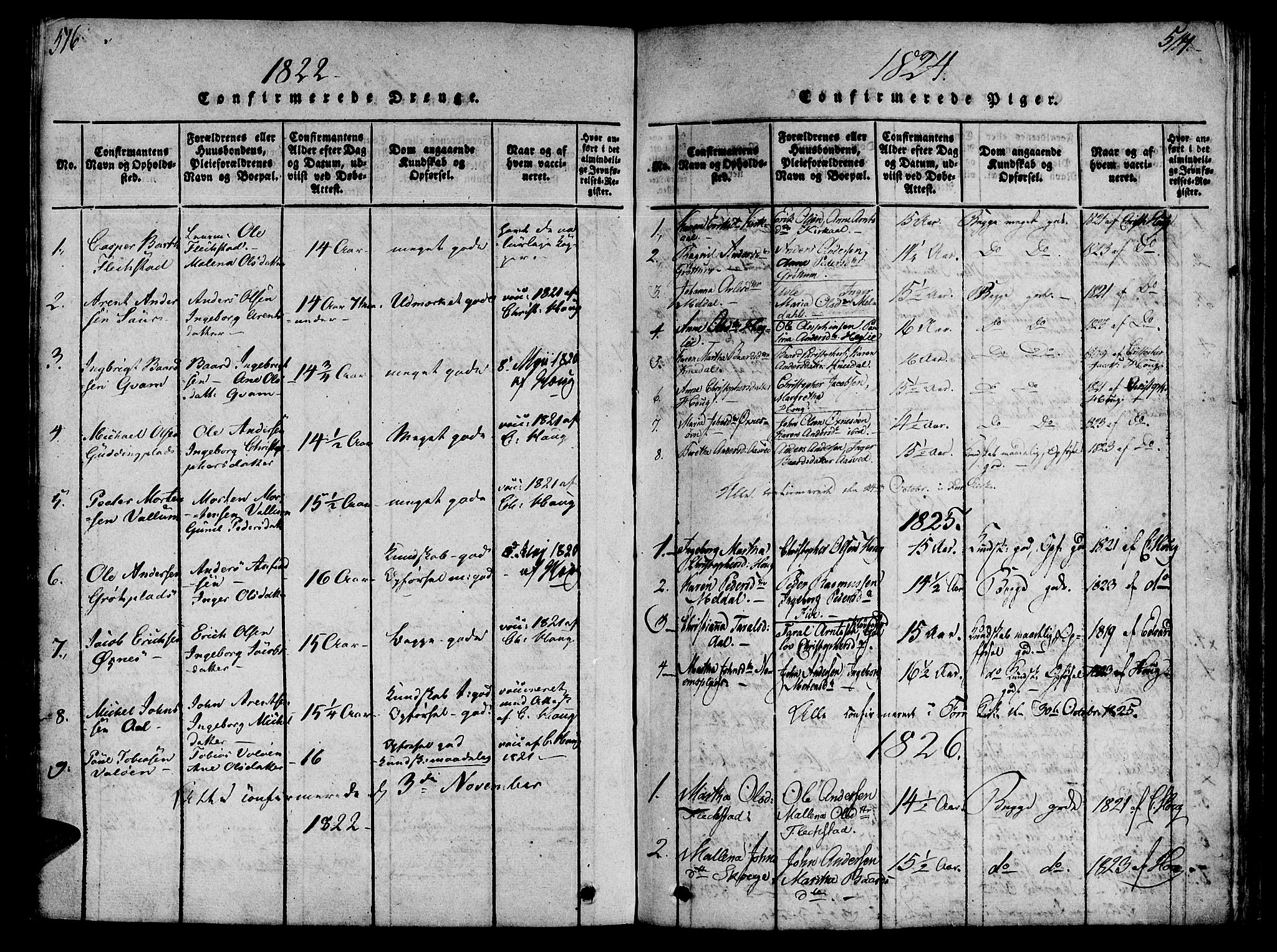 Ministerialprotokoller, klokkerbøker og fødselsregistre - Nord-Trøndelag, SAT/A-1458/746/L0441: Parish register (official) no. 746A03 /2, 1816-1827, p. 516-517