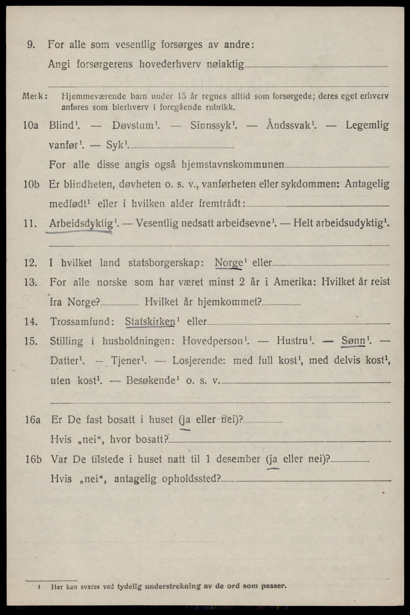 SAST, 1920 census for Skjold, 1920, p. 4431