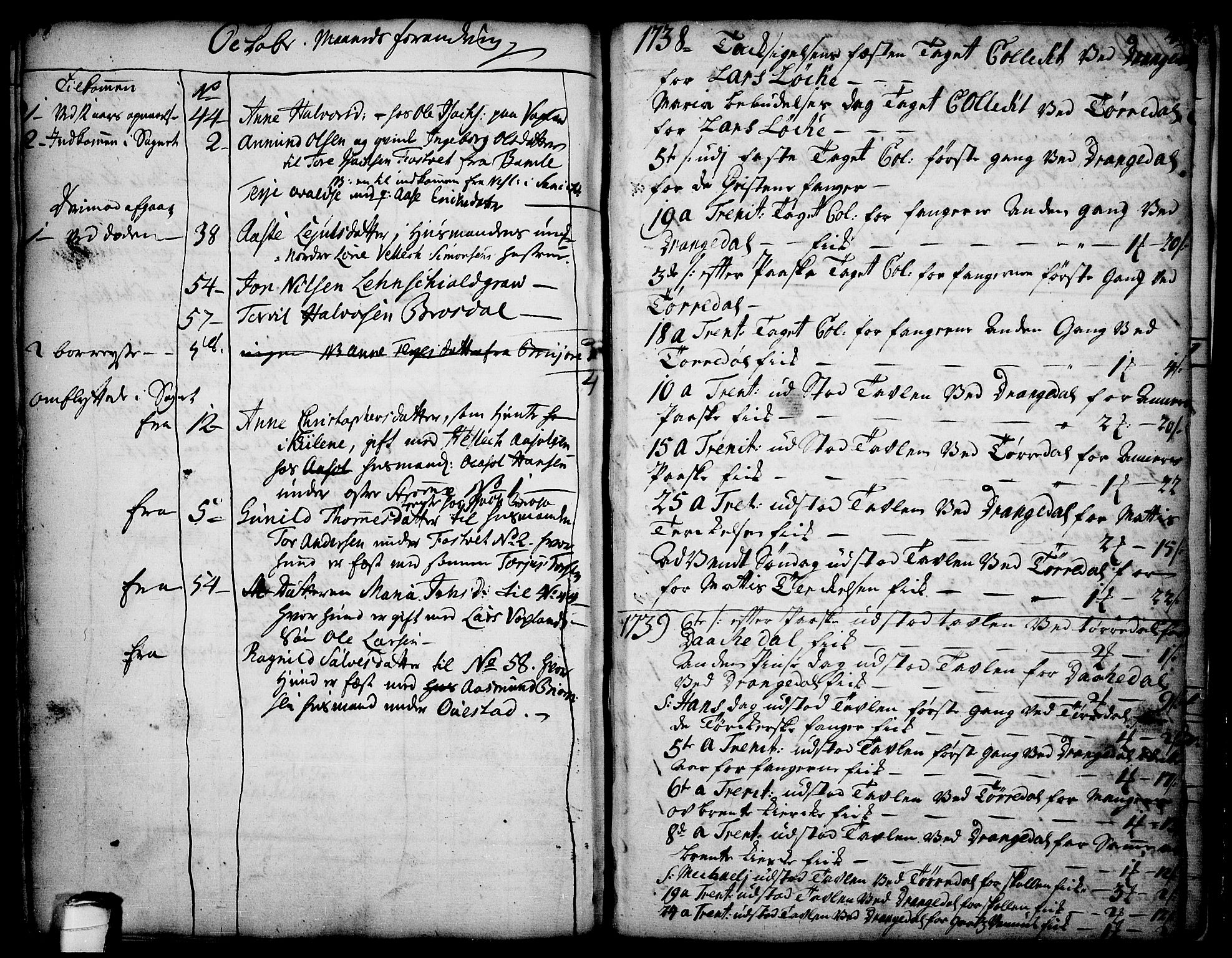 Drangedal kirkebøker, SAKO/A-258/F/Fa/L0002: Parish register (official) no. 2, 1733-1753, p. 45-46