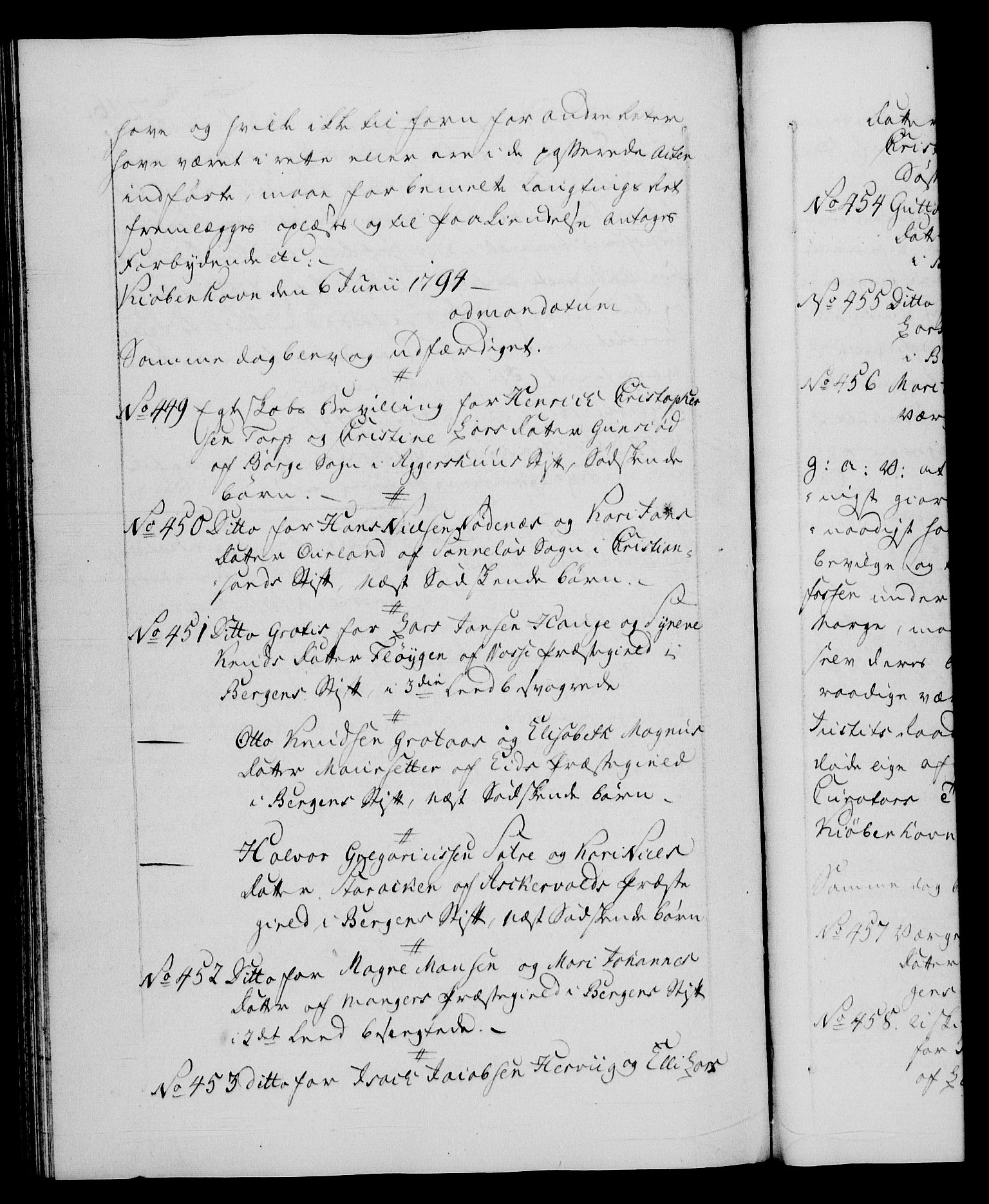 Danske Kanselli 1572-1799, RA/EA-3023/F/Fc/Fca/Fcaa/L0055: Norske registre, 1794, p. 246b