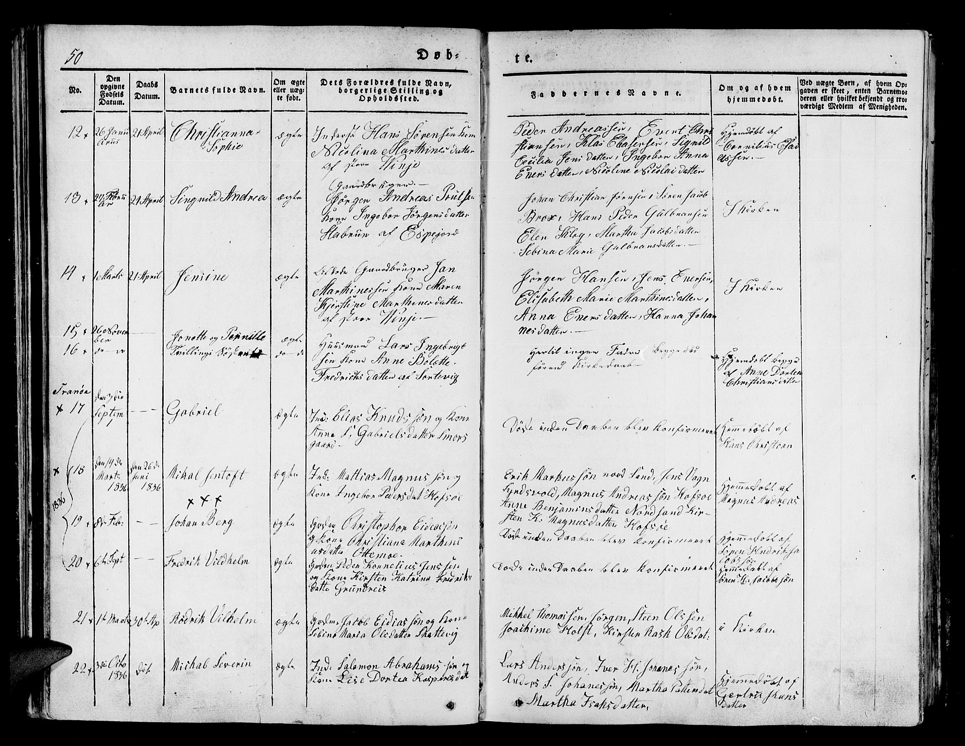 Tranøy sokneprestkontor, SATØ/S-1313/I/Ia/Iaa/L0005kirke: Parish register (official) no. 5, 1829-1844, p. 50