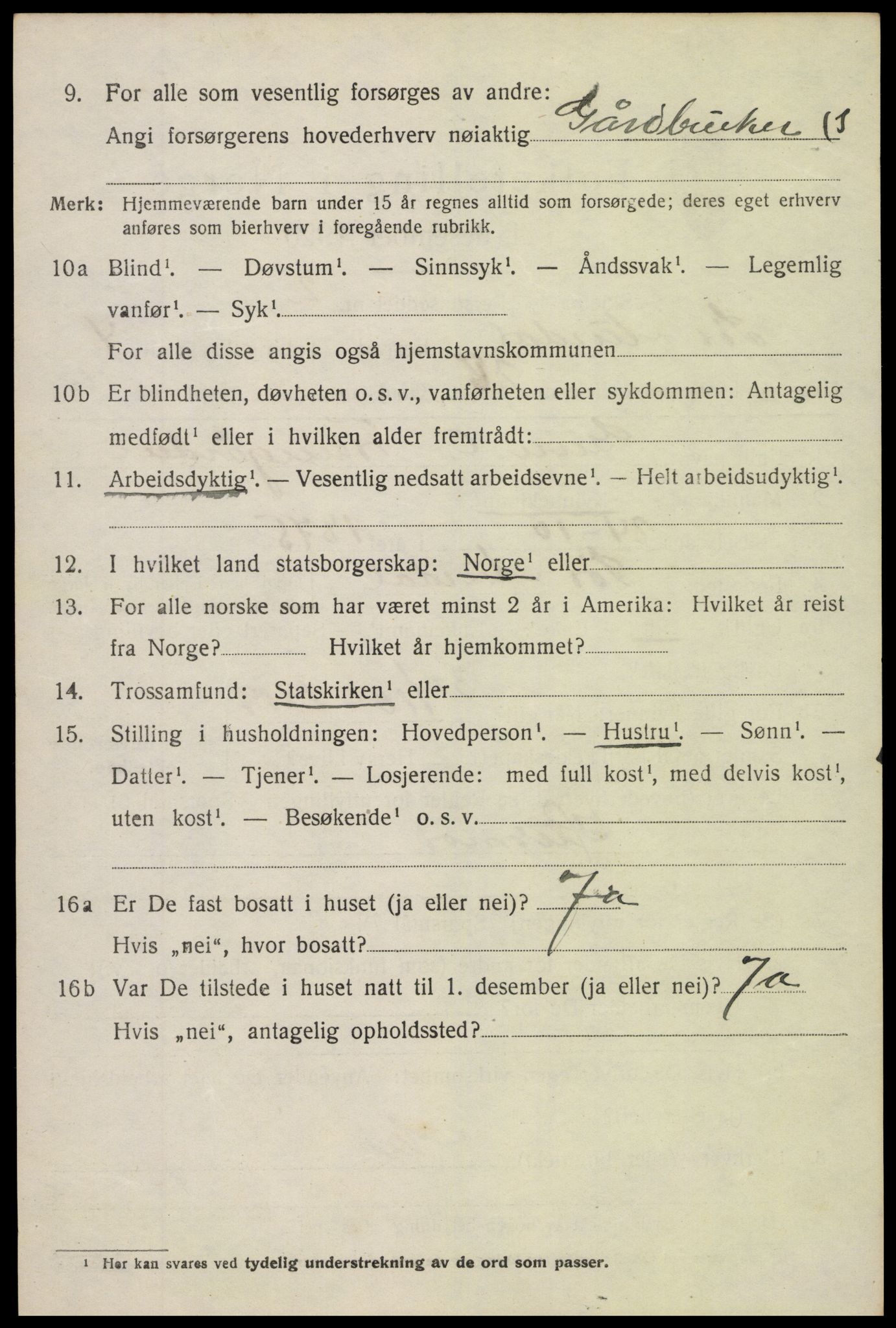 SAH, 1920 census for Sør-Aurdal, 1920, p. 2638