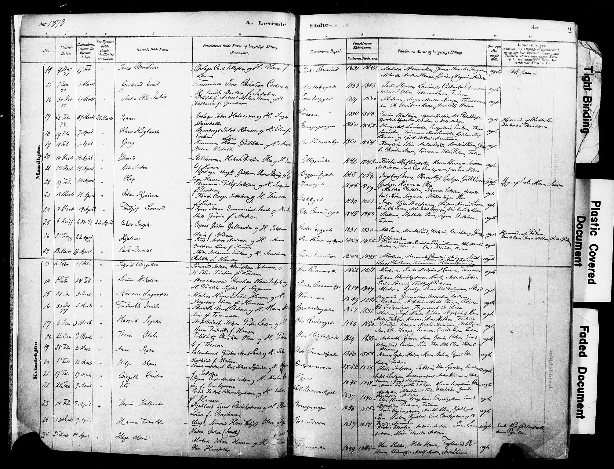 Horten kirkebøker, AV/SAKO-A-348/F/Fa/L0003: Parish register (official) no. 3, 1878-1887, p. 2