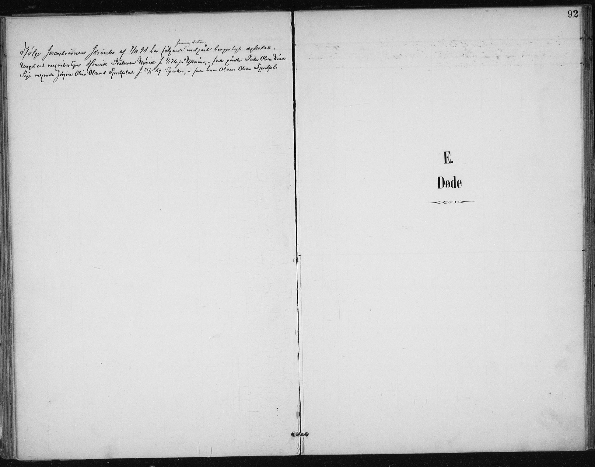 Ministerialprotokoller, klokkerbøker og fødselsregistre - Sør-Trøndelag, SAT/A-1456/612/L0380: Parish register (official) no. 612A12, 1898-1907, p. 92