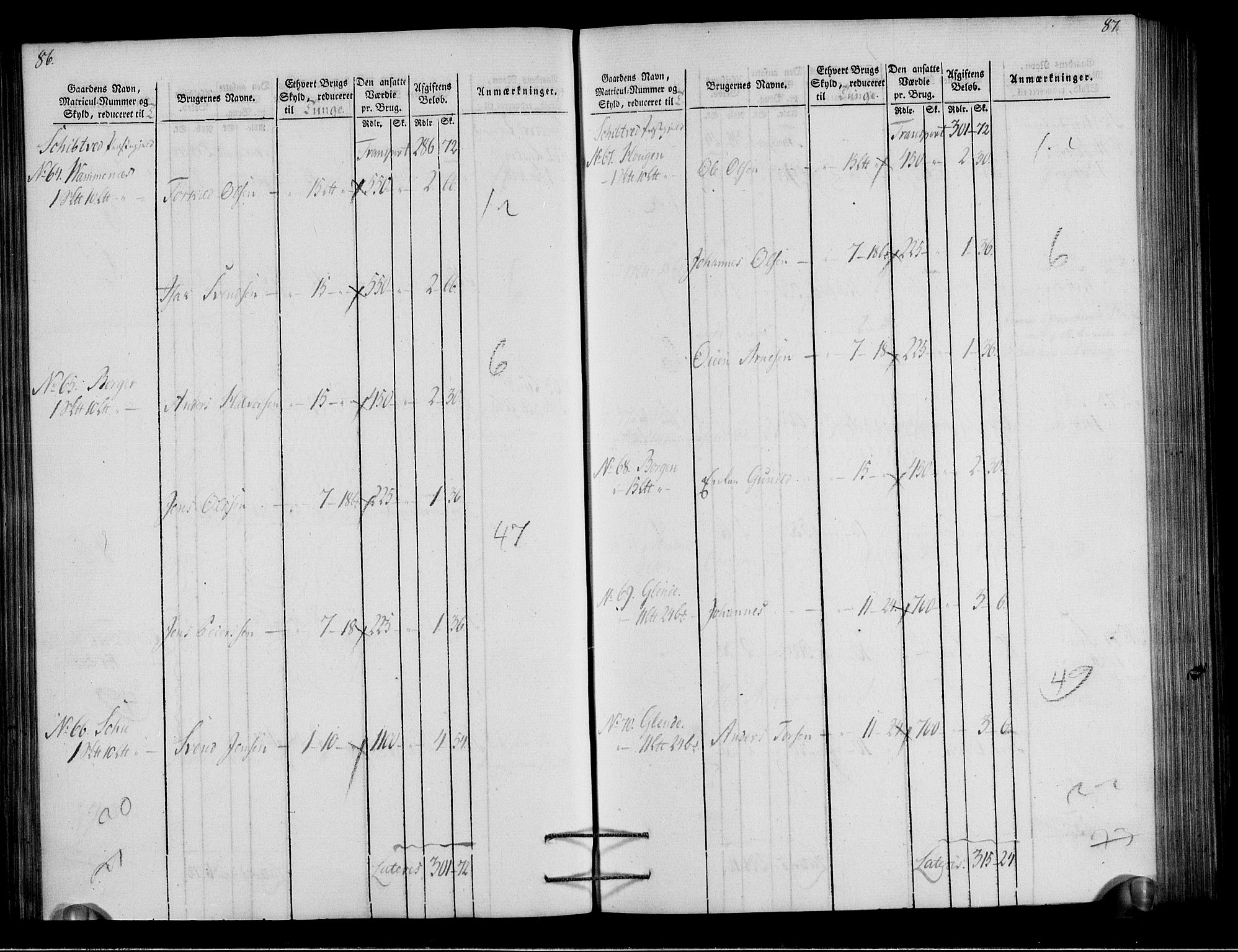 Rentekammeret inntil 1814, Realistisk ordnet avdeling, AV/RA-EA-4070/N/Ne/Nea/L0003: Rakkestad, Heggen og Frøland fogderi. Oppebørselsregister, 1803, p. 46