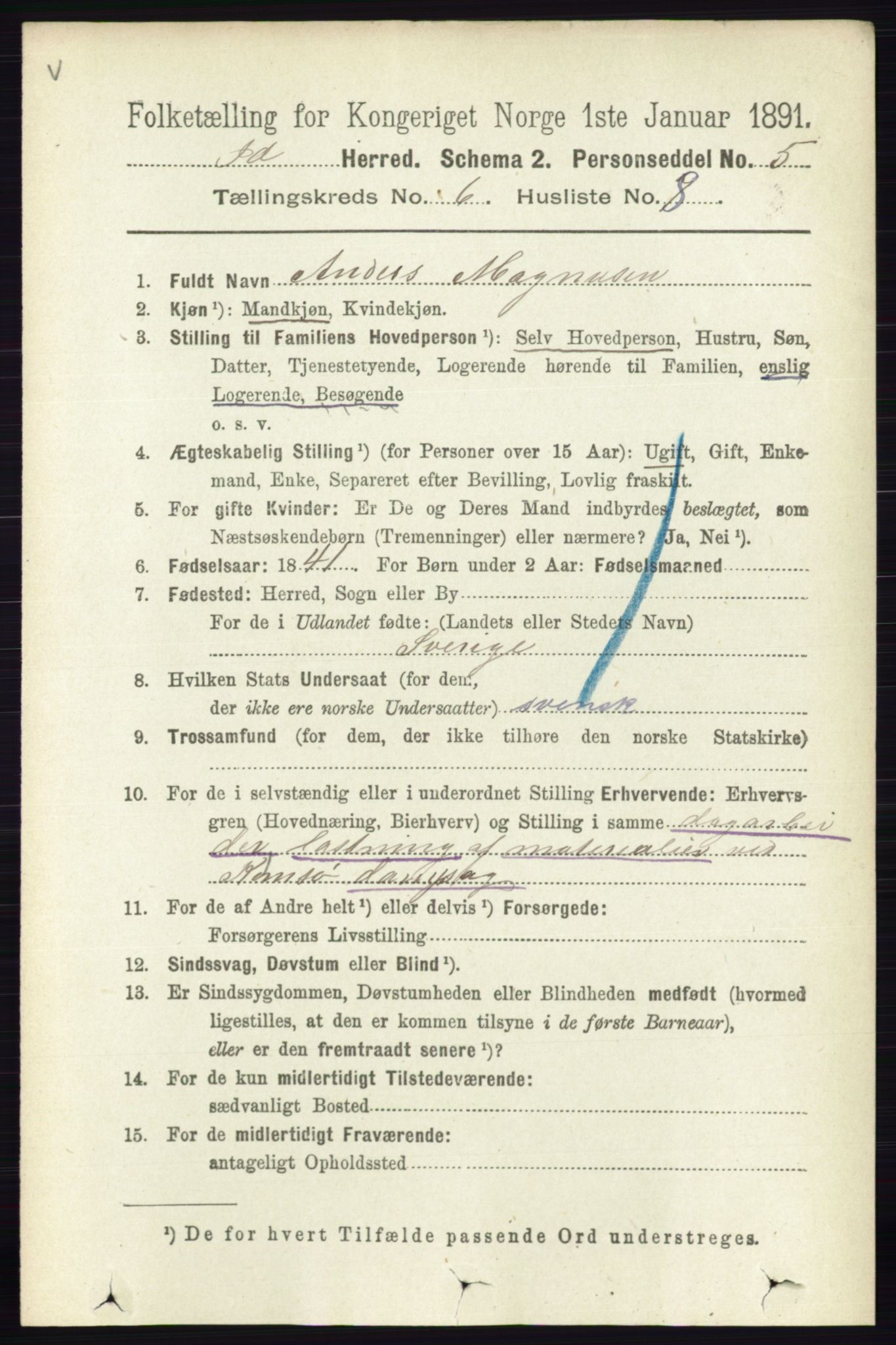 RA, 1891 census for 0117 Idd, 1891, p. 3634