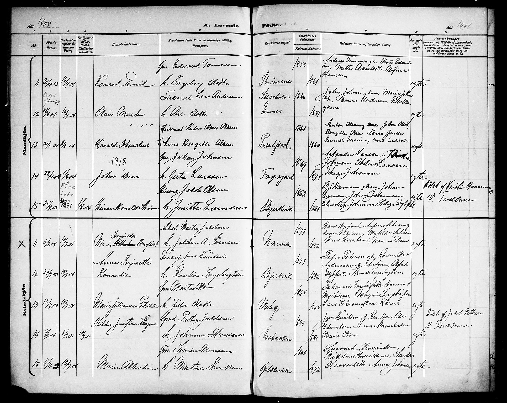 Ministerialprotokoller, klokkerbøker og fødselsregistre - Nordland, AV/SAT-A-1459/866/L0953: Parish register (copy) no. 866C02, 1900-1905