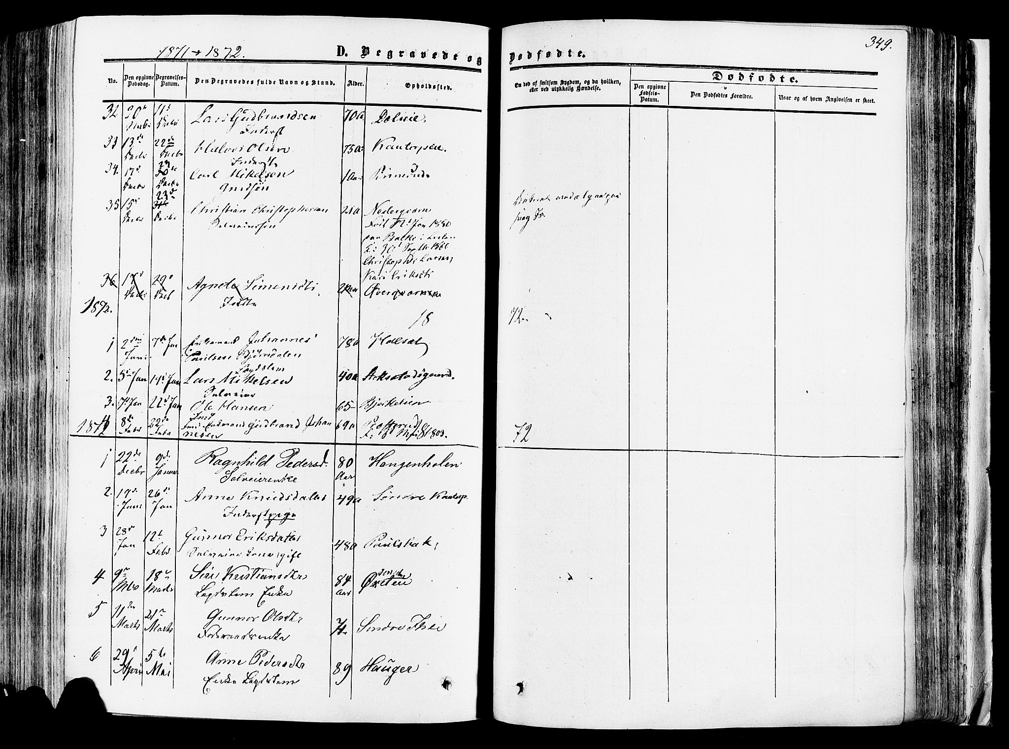 Vang prestekontor, Hedmark, SAH/PREST-008/H/Ha/Haa/L0013: Parish register (official) no. 13, 1855-1879, p. 349