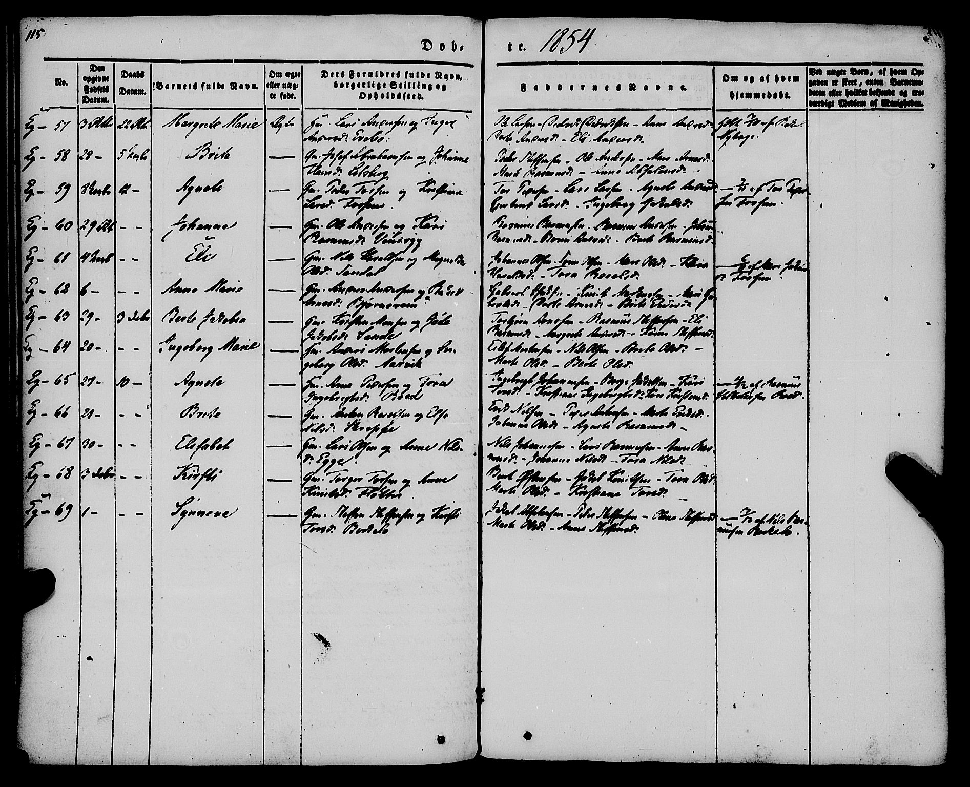 Gloppen sokneprestembete, SAB/A-80101/H/Haa/Haaa/L0008: Parish register (official) no. A 8, 1837-1855, p. 115