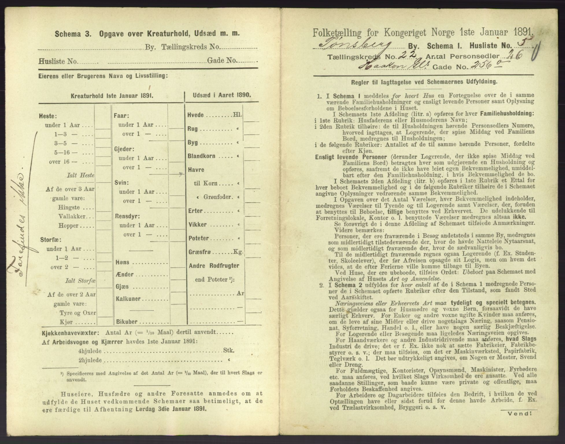 RA, 1891 census for 0705 Tønsberg, 1891, p. 728