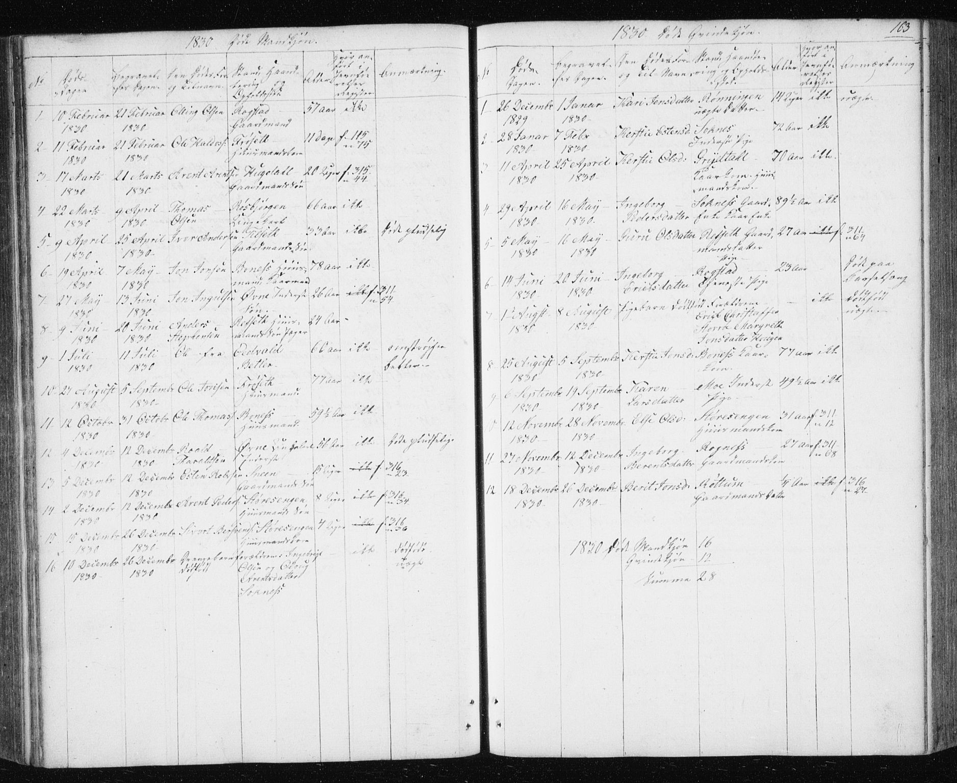 Ministerialprotokoller, klokkerbøker og fødselsregistre - Sør-Trøndelag, SAT/A-1456/687/L1017: Parish register (copy) no. 687C01, 1816-1837, p. 163