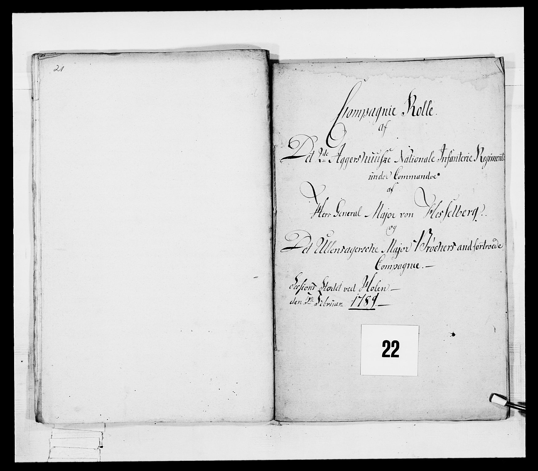 Generalitets- og kommissariatskollegiet, Det kongelige norske kommissariatskollegium, RA/EA-5420/E/Eh/L0045: 2. Akershusiske nasjonale infanteriregiment, 1789, p. 584