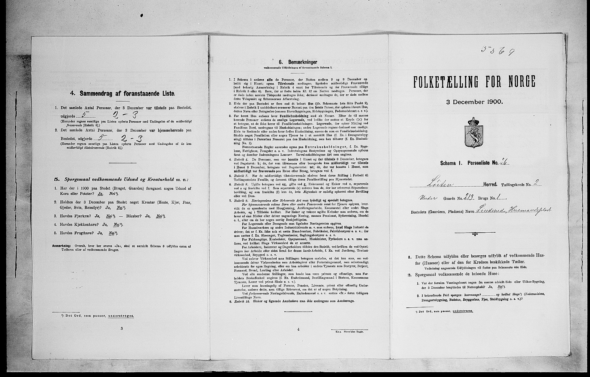 SAH, 1900 census for Løten, 1900, p. 572