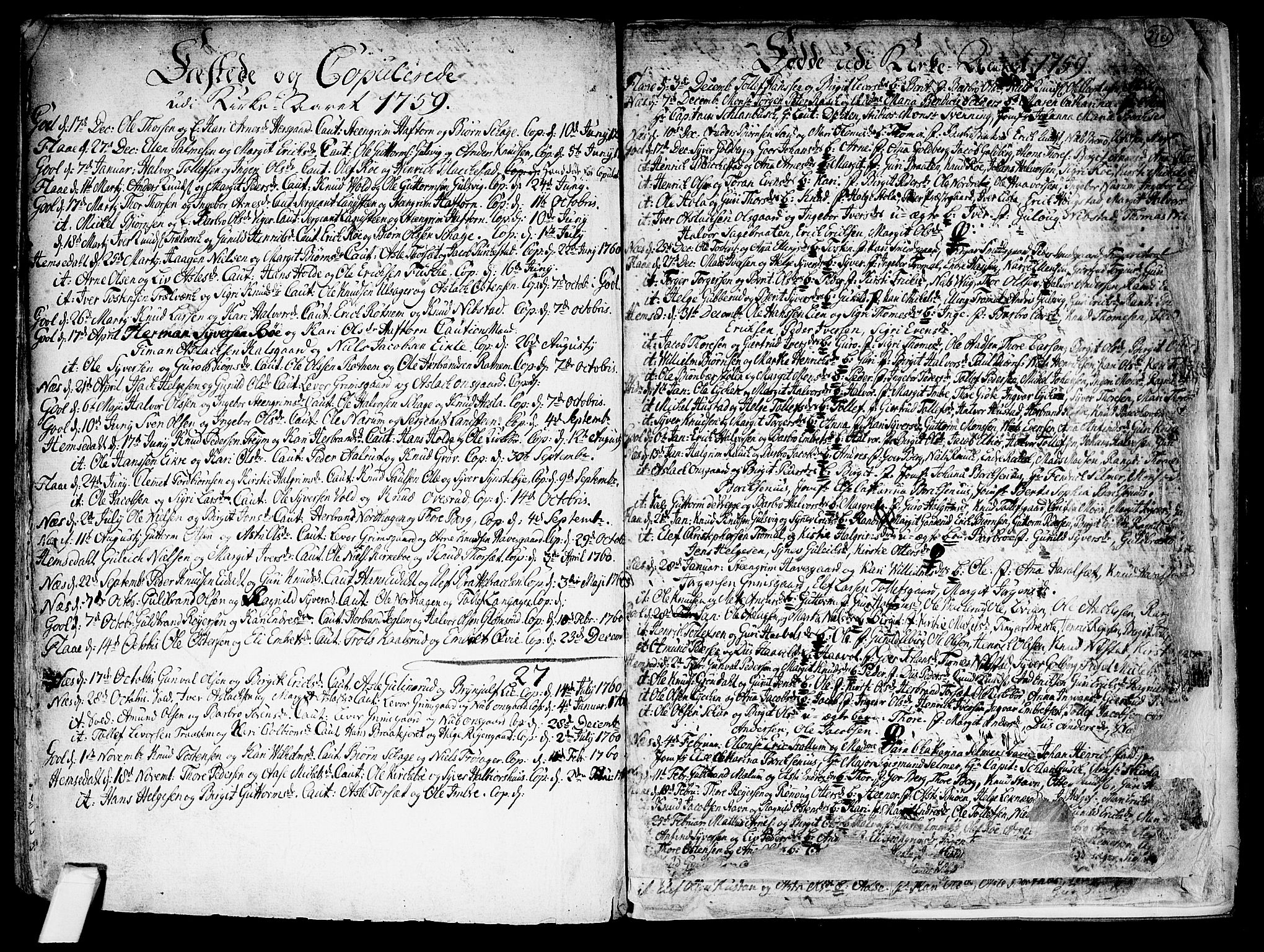 Nes kirkebøker, SAKO/A-236/F/Fa/L0002: Parish register (official) no. 2, 1707-1759, p. 210
