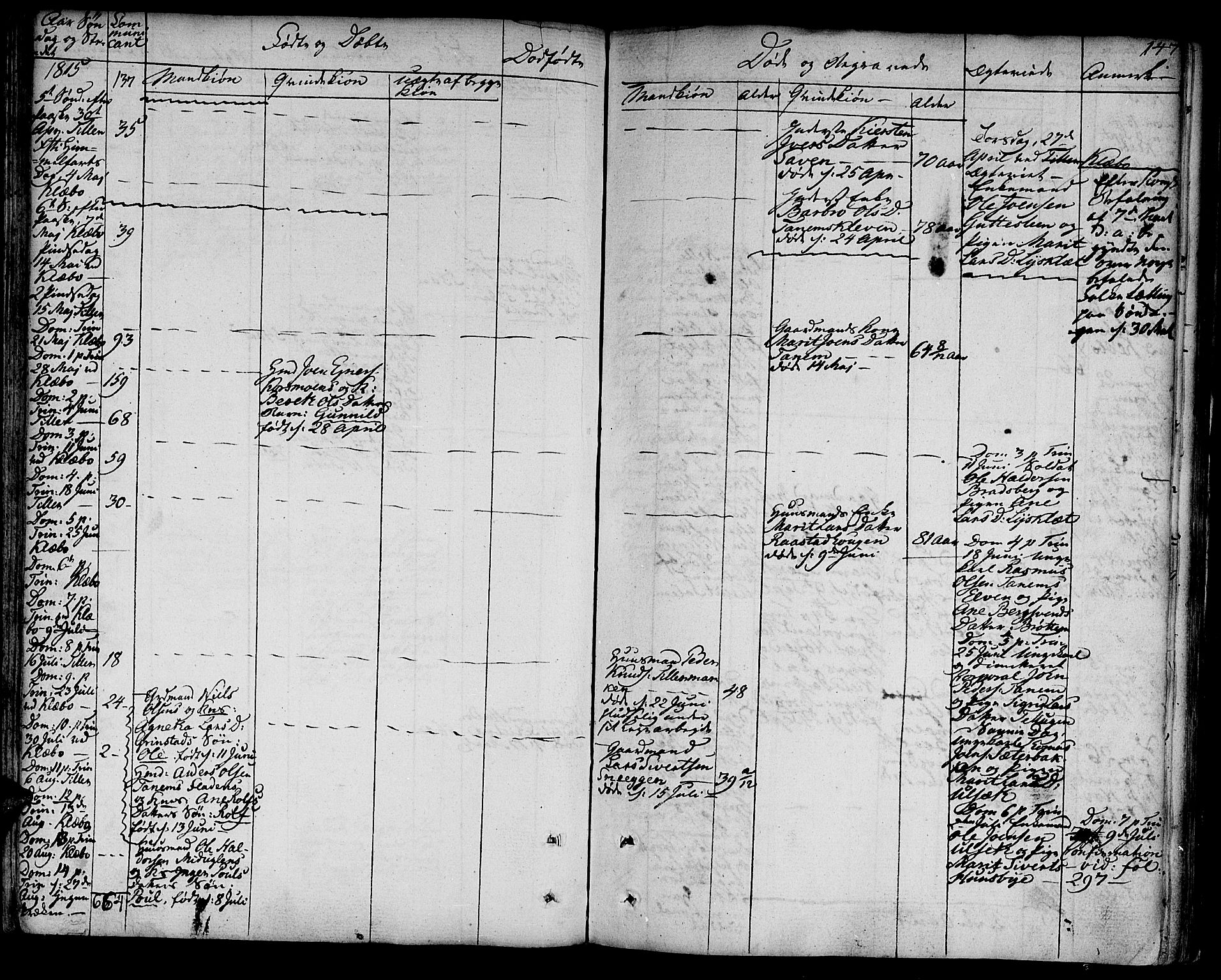 Ministerialprotokoller, klokkerbøker og fødselsregistre - Sør-Trøndelag, AV/SAT-A-1456/618/L0438: Parish register (official) no. 618A03, 1783-1815, p. 147