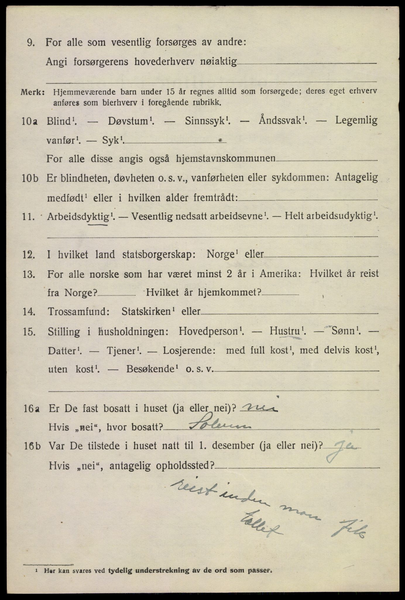 SAKO, 1920 census for Bø (Telemark), 1920, p. 2659