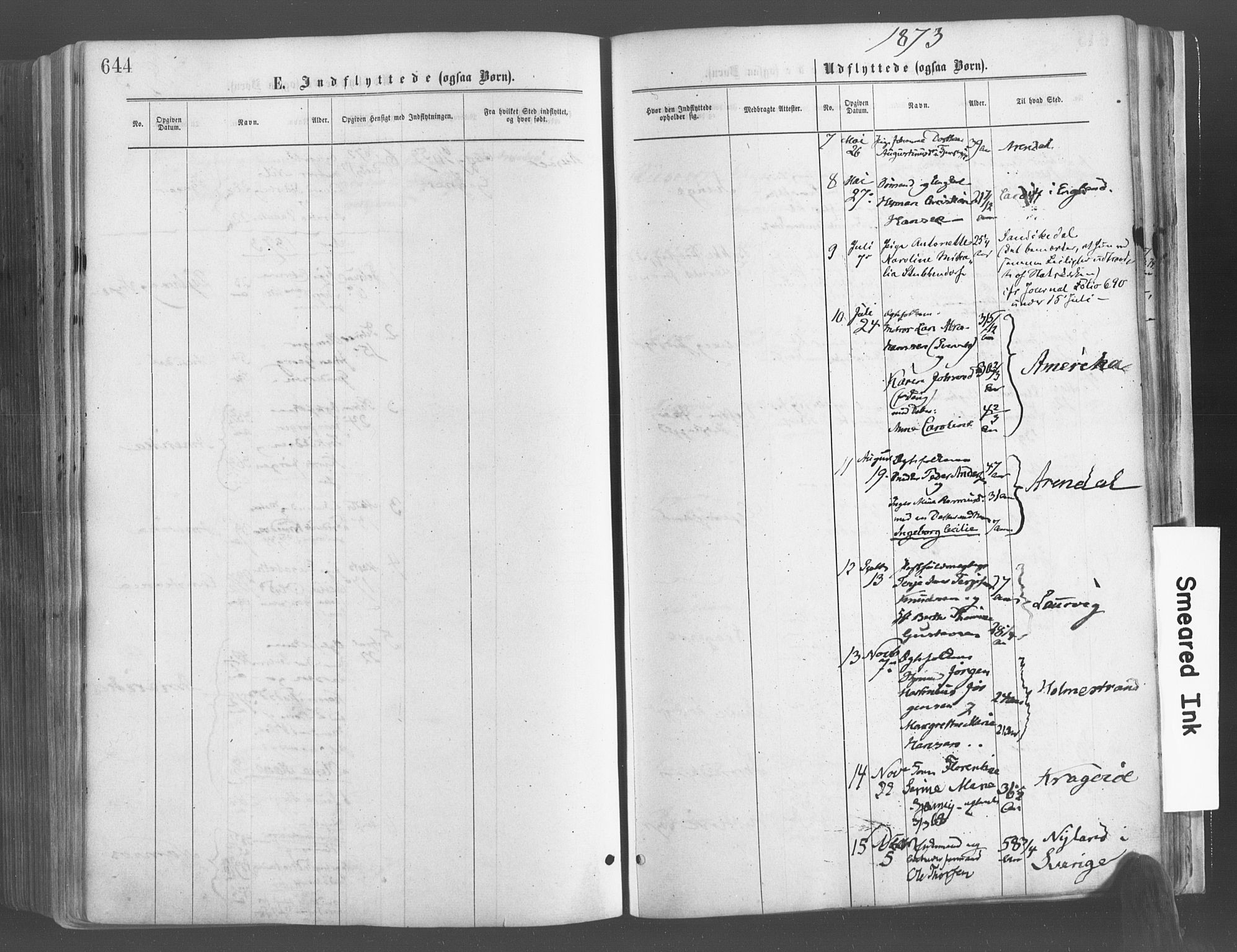 Risør sokneprestkontor, SAK/1111-0035/F/Fa/L0004: Parish register (official) no. A 4, 1865-1882, p. 644
