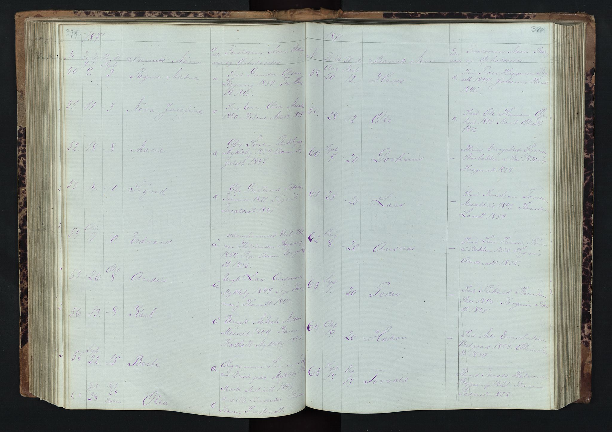 Stor-Elvdal prestekontor, AV/SAH-PREST-052/H/Ha/Hab/L0001: Parish register (copy) no. 1 /1, 1860-1894, p. 379-380