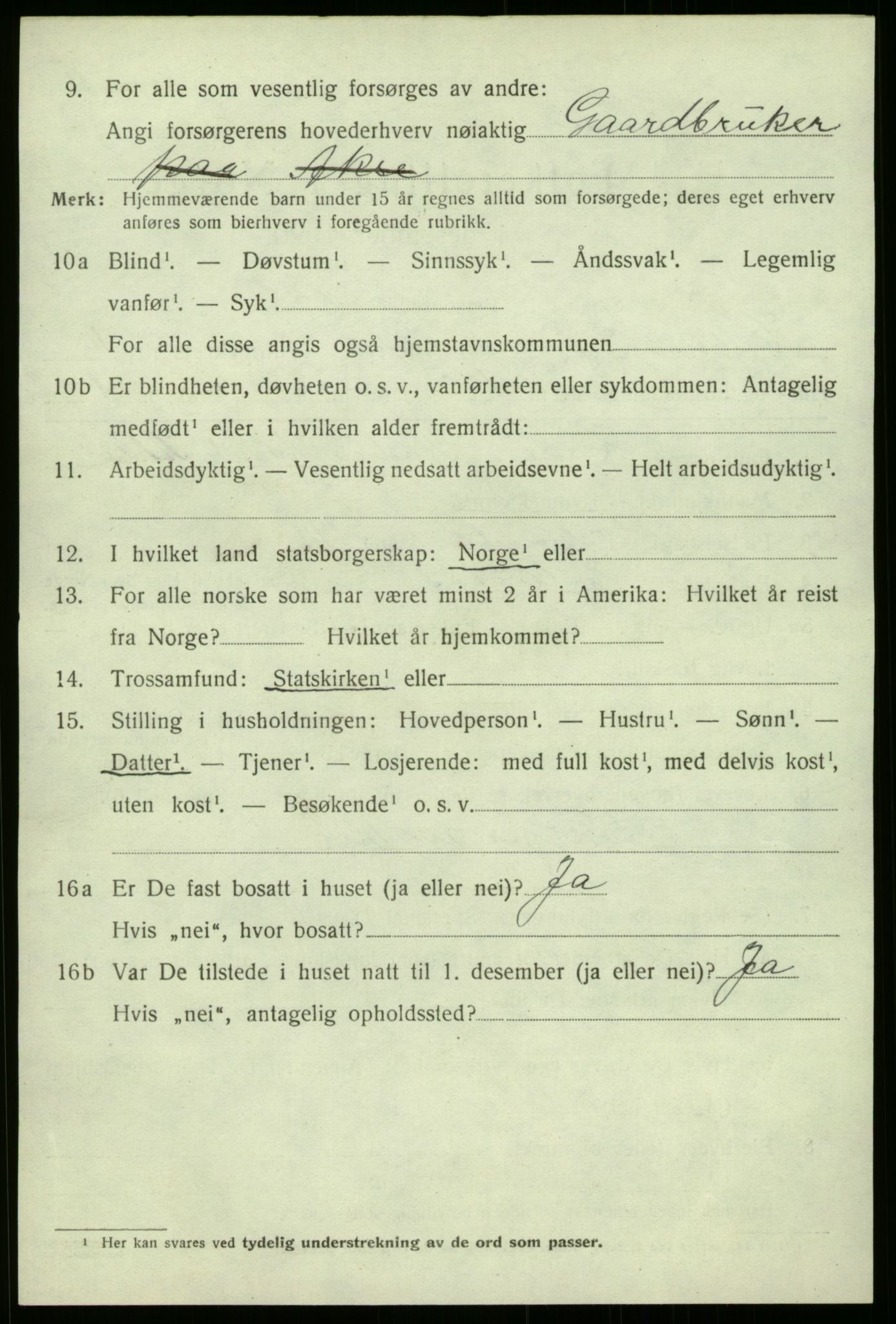 SAB, 1920 census for Hyllestad, 1920, p. 3817