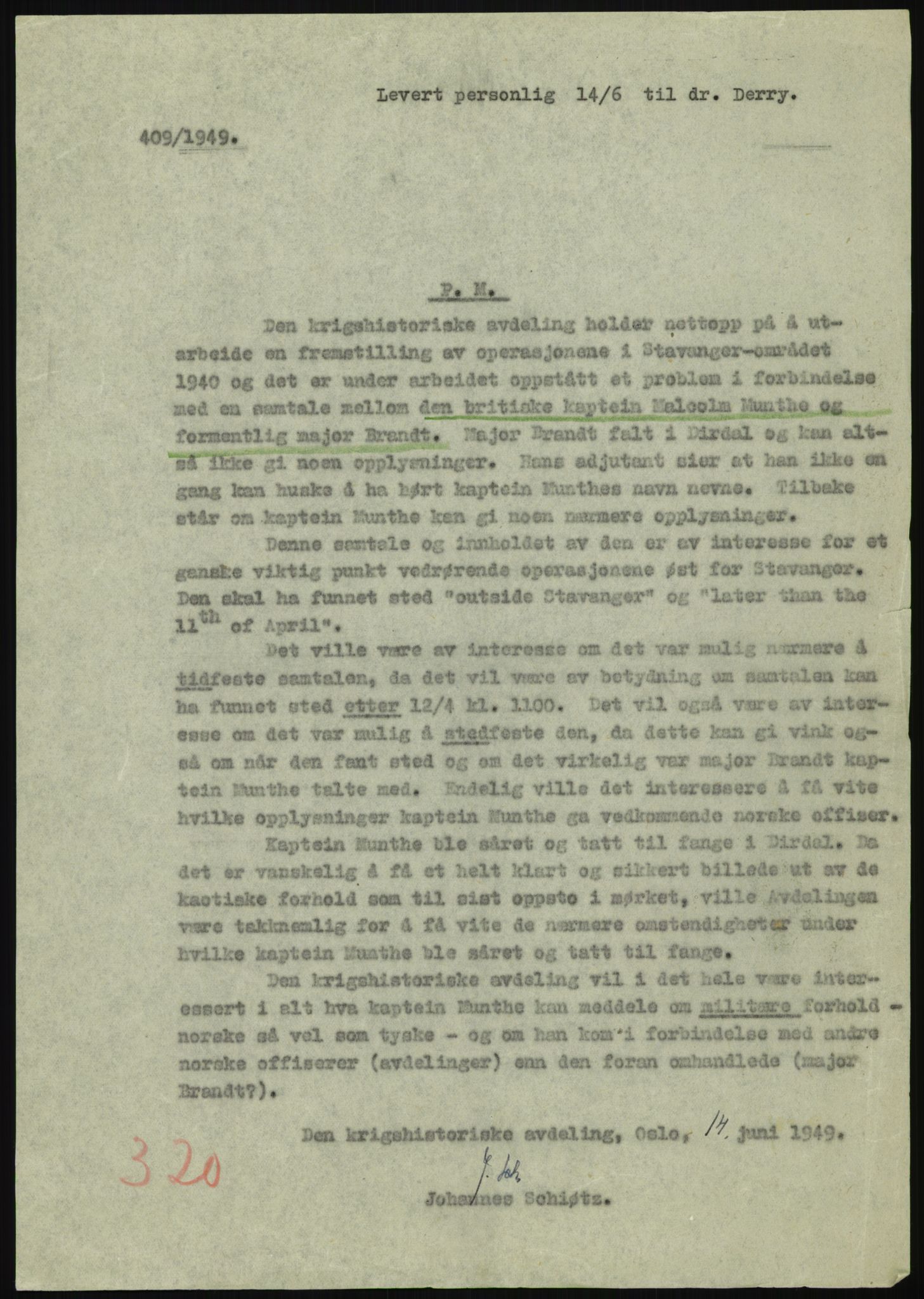 Forsvaret, Forsvarets krigshistoriske avdeling, AV/RA-RAFA-2017/Y/Yb/L0089: II-C-11-320  -  3. Divisjon., 1940-1962, p. 1133