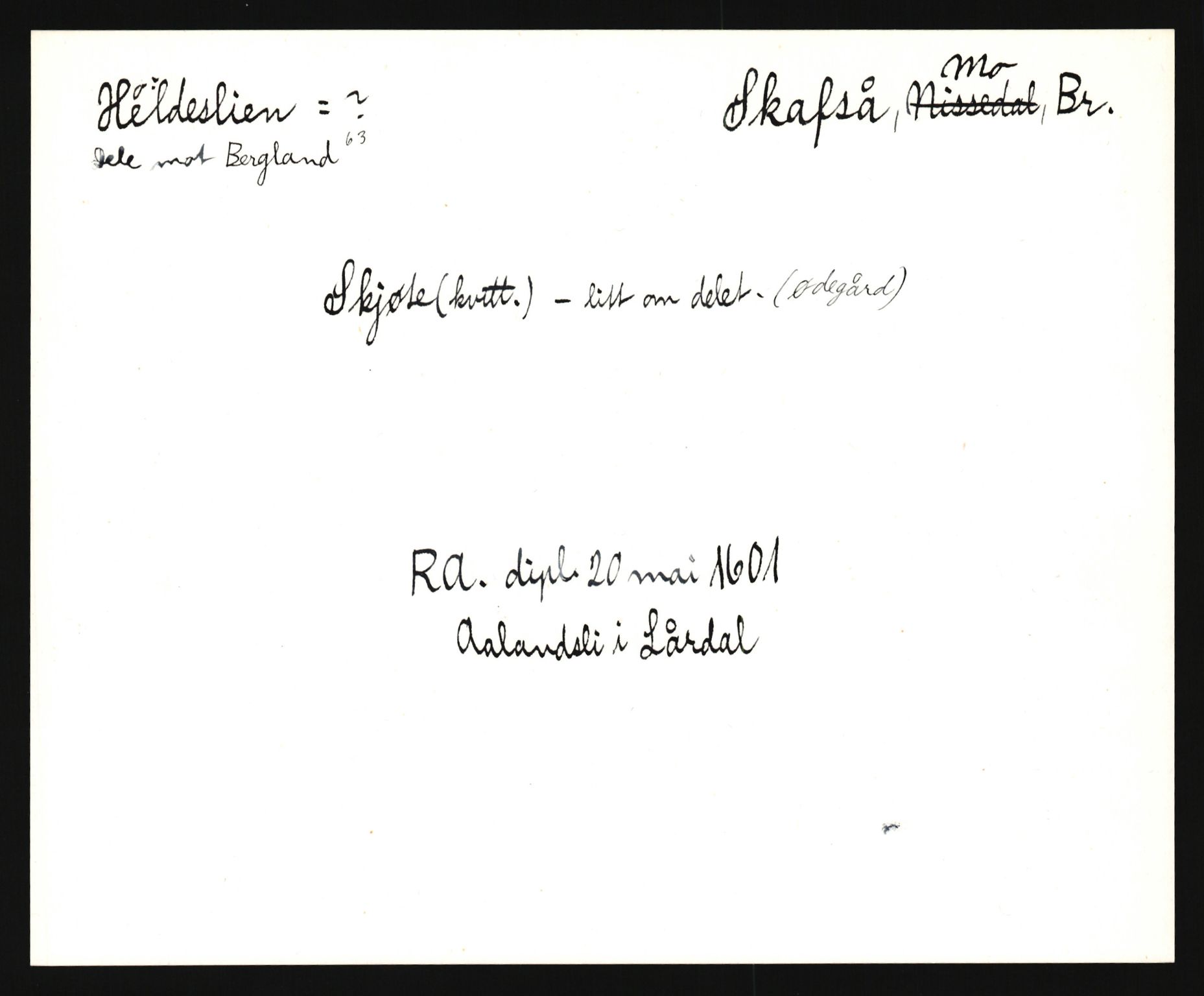 Riksarkivets diplomsamling, AV/RA-EA-5965/F35/F35e/L0022: Registreringssedler Telemark 3, 1400-1700, p. 455