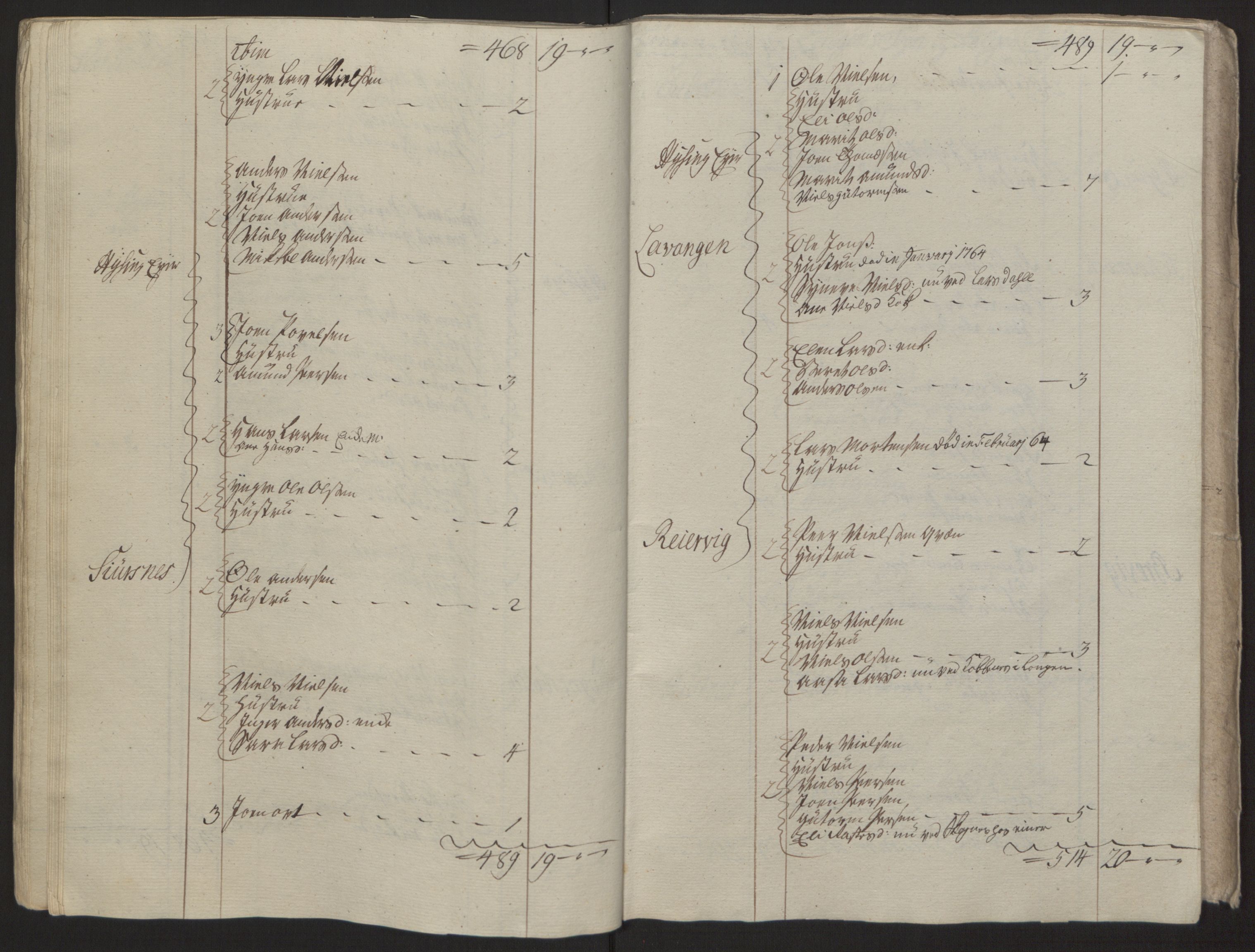 Rentekammeret inntil 1814, Reviderte regnskaper, Fogderegnskap, RA/EA-4092/R68/L4845: Ekstraskatten Senja og Troms, 1762-1765, p. 405