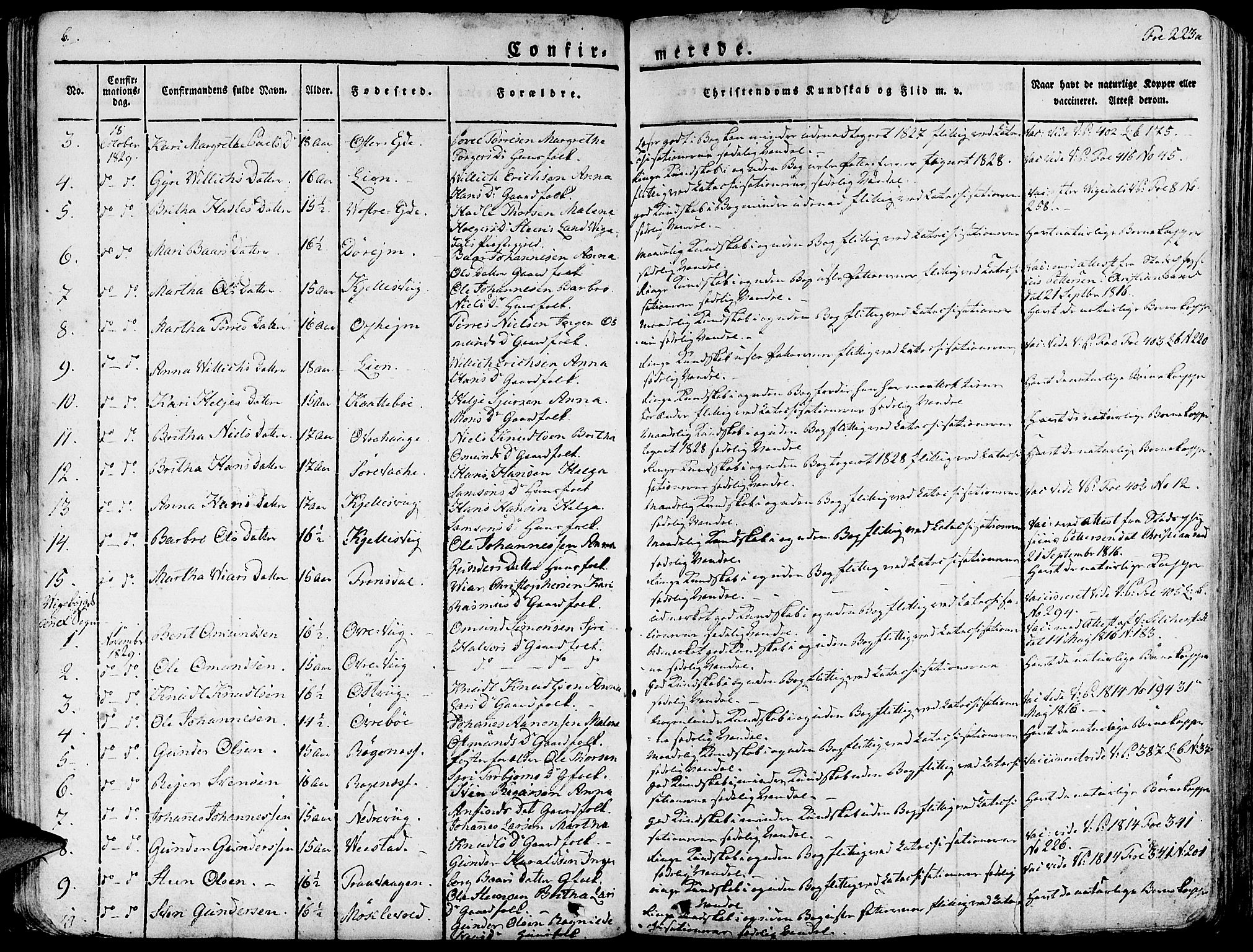 Fjelberg sokneprestembete, AV/SAB-A-75201/H/Haa: Parish register (official) no. A 5, 1822-1834, p. 223