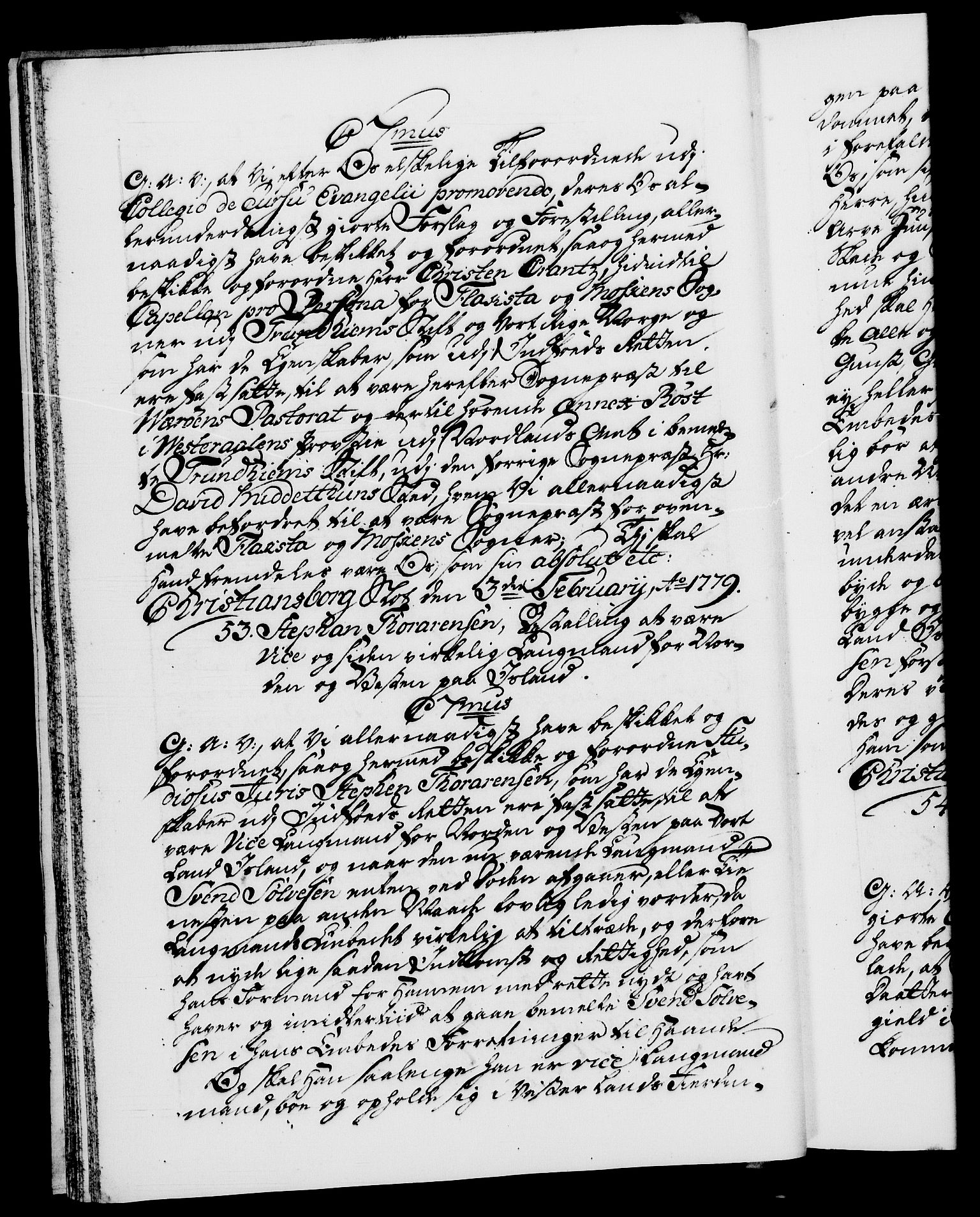 Danske Kanselli 1572-1799, RA/EA-3023/F/Fc/Fca/Fcaa/L0048: Norske registre, 1779-1781, p. 18b