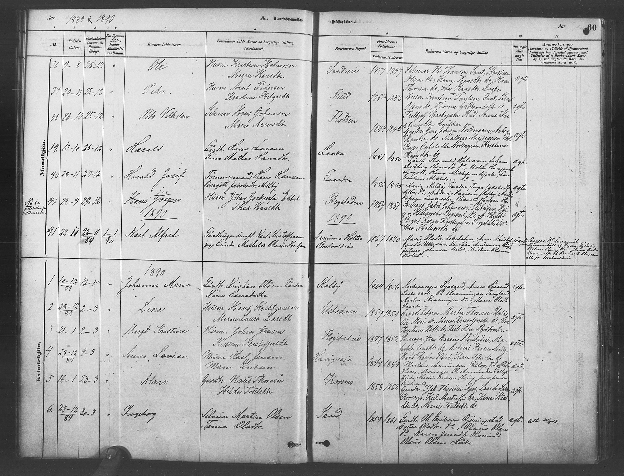Ullensaker prestekontor Kirkebøker, SAO/A-10236a/F/Fb/L0001: Parish register (official) no. II 1, 1878-1893, p. 60
