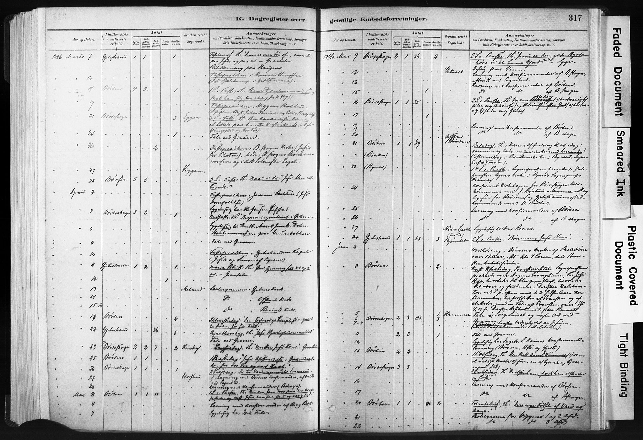 Ministerialprotokoller, klokkerbøker og fødselsregistre - Sør-Trøndelag, SAT/A-1456/665/L0773: Parish register (official) no. 665A08, 1879-1905, p. 317