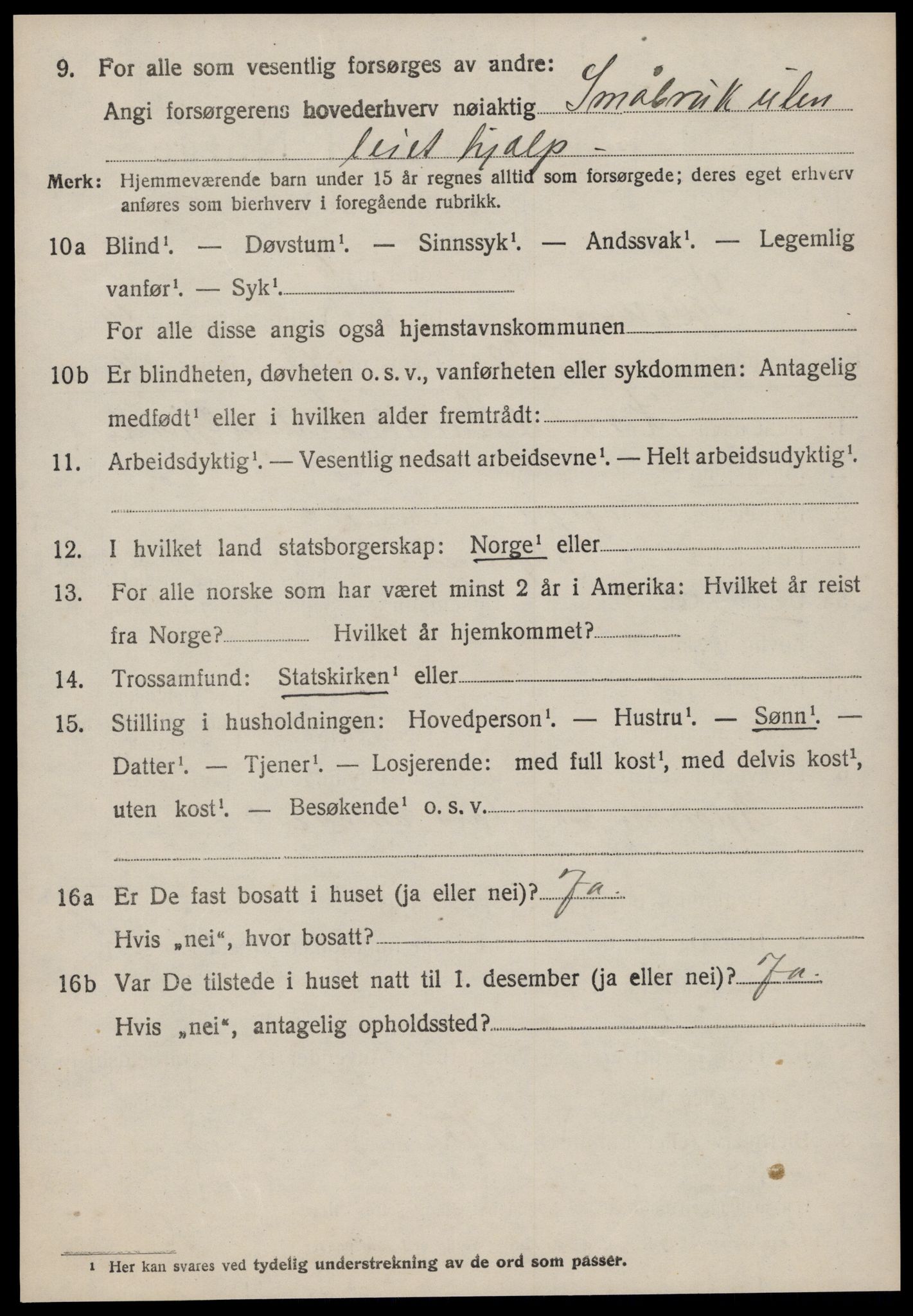 SAT, 1920 census for Sykkylven, 1920, p. 5396