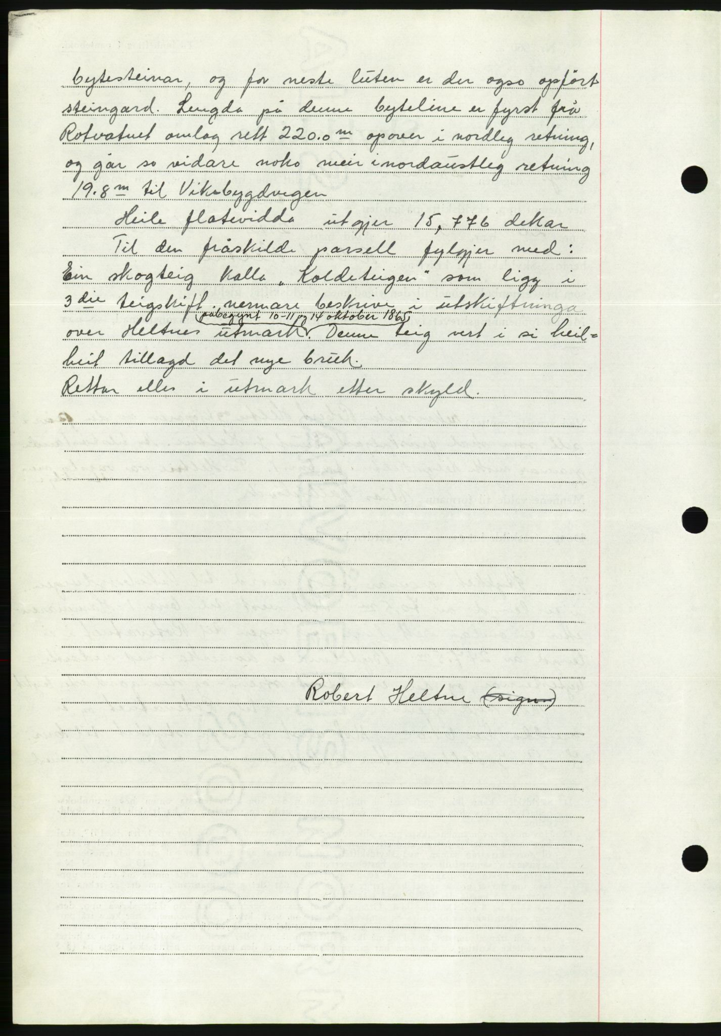 Søre Sunnmøre sorenskriveri, AV/SAT-A-4122/1/2/2C/L0070: Mortgage book no. 64, 1940-1941, Diary no: : 464/1940