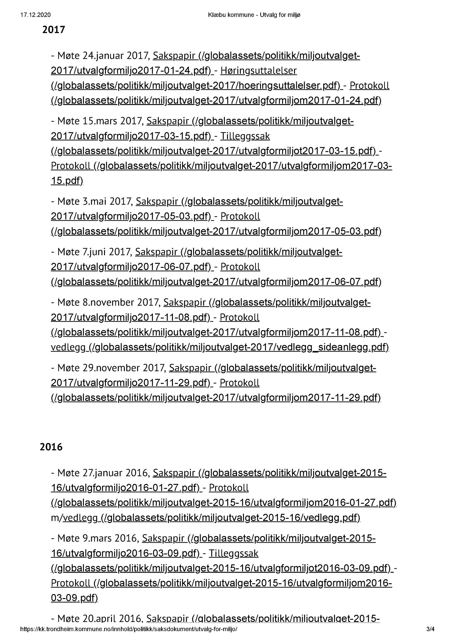 Klæbu Kommune, TRKO/KK/06-UM/L001: Utvalg for miljø - Dokumentoversikt, 2015-2019, p. 3