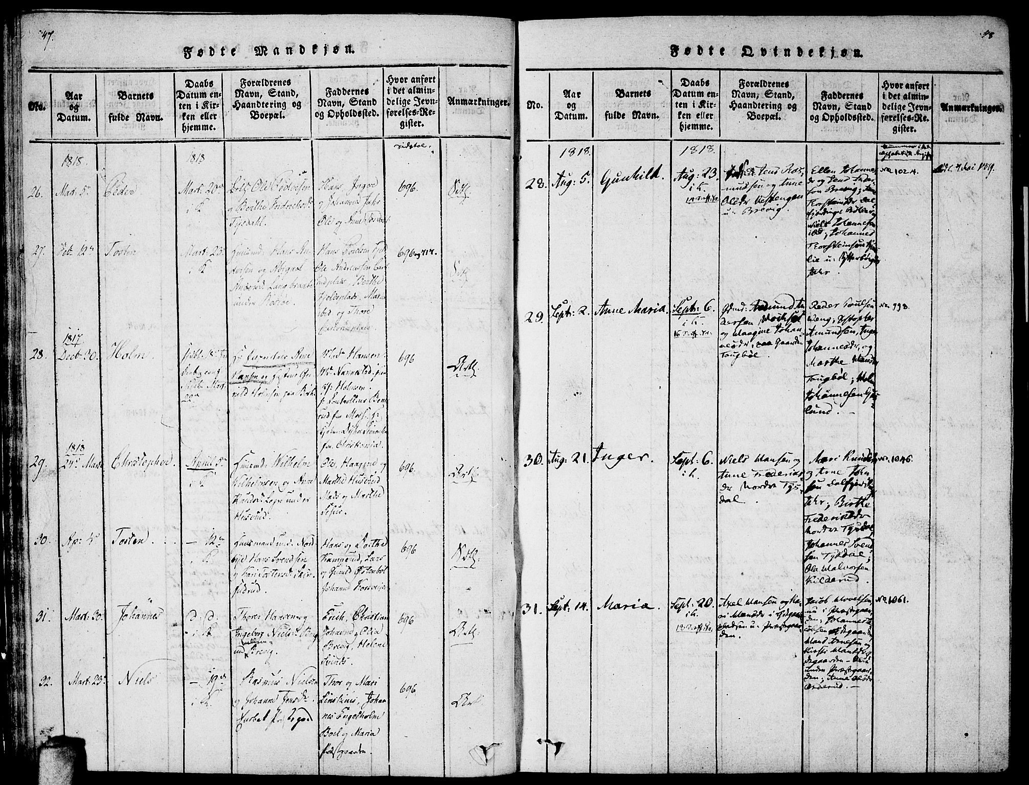 Enebakk prestekontor Kirkebøker, SAO/A-10171c/F/Fa/L0005: Parish register (official) no. I 5, 1790-1825, p. 47-48