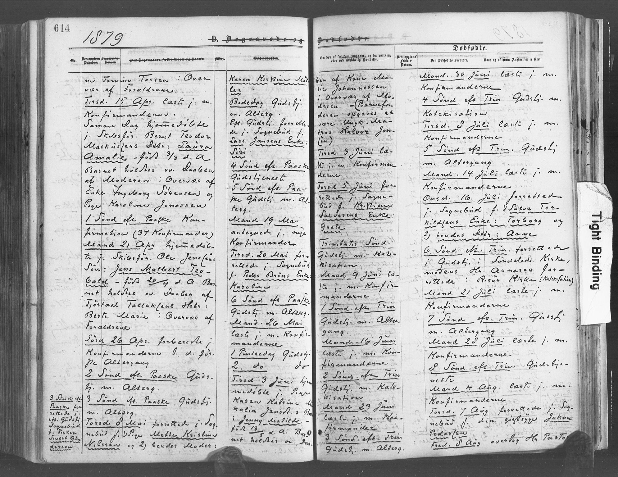 Risør sokneprestkontor, SAK/1111-0035/F/Fa/L0004: Parish register (official) no. A 4, 1865-1882, p. 614