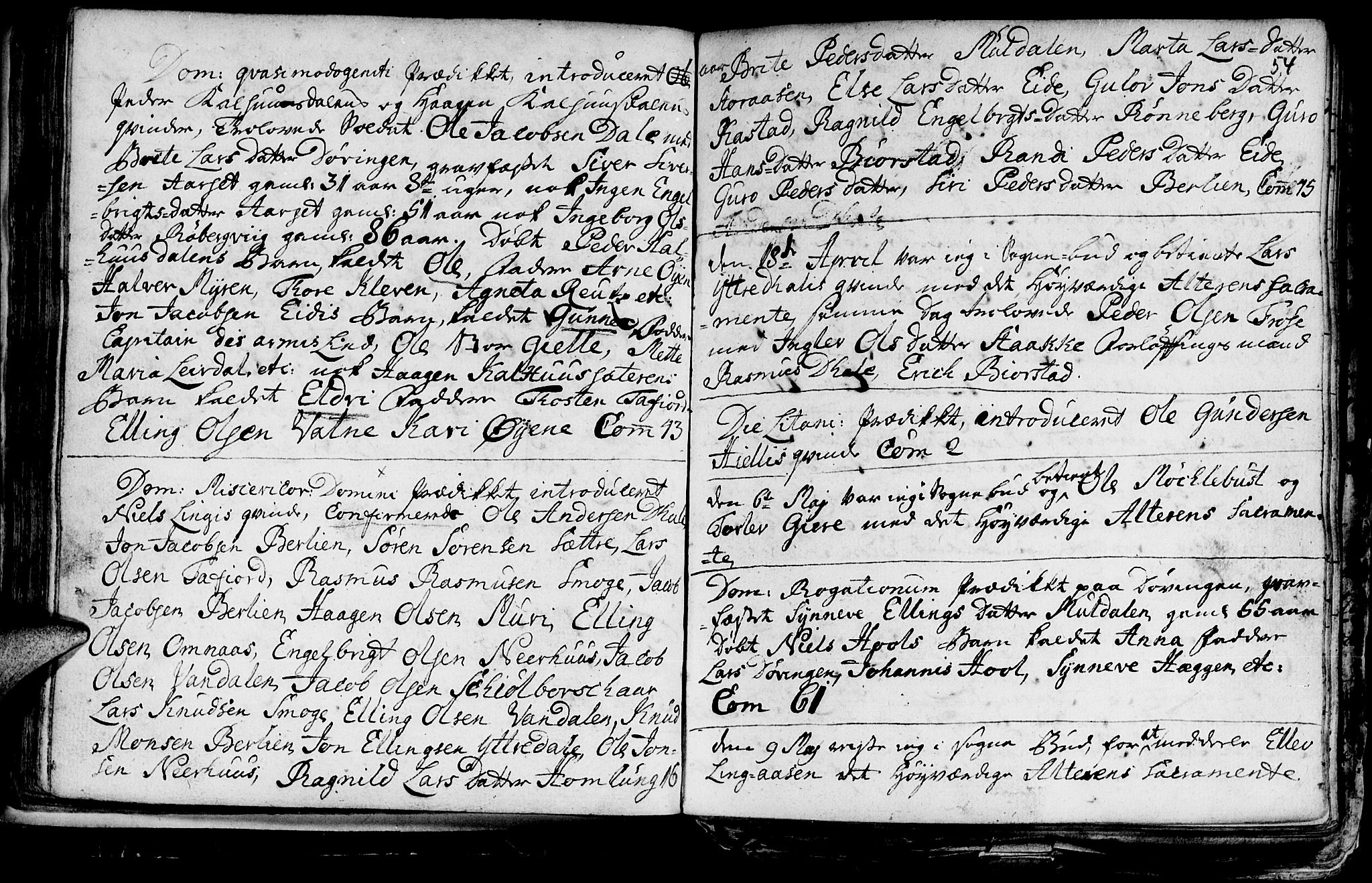 Ministerialprotokoller, klokkerbøker og fødselsregistre - Møre og Romsdal, SAT/A-1454/519/L0240: Parish register (official) no. 519A01 /1, 1736-1760, p. 54